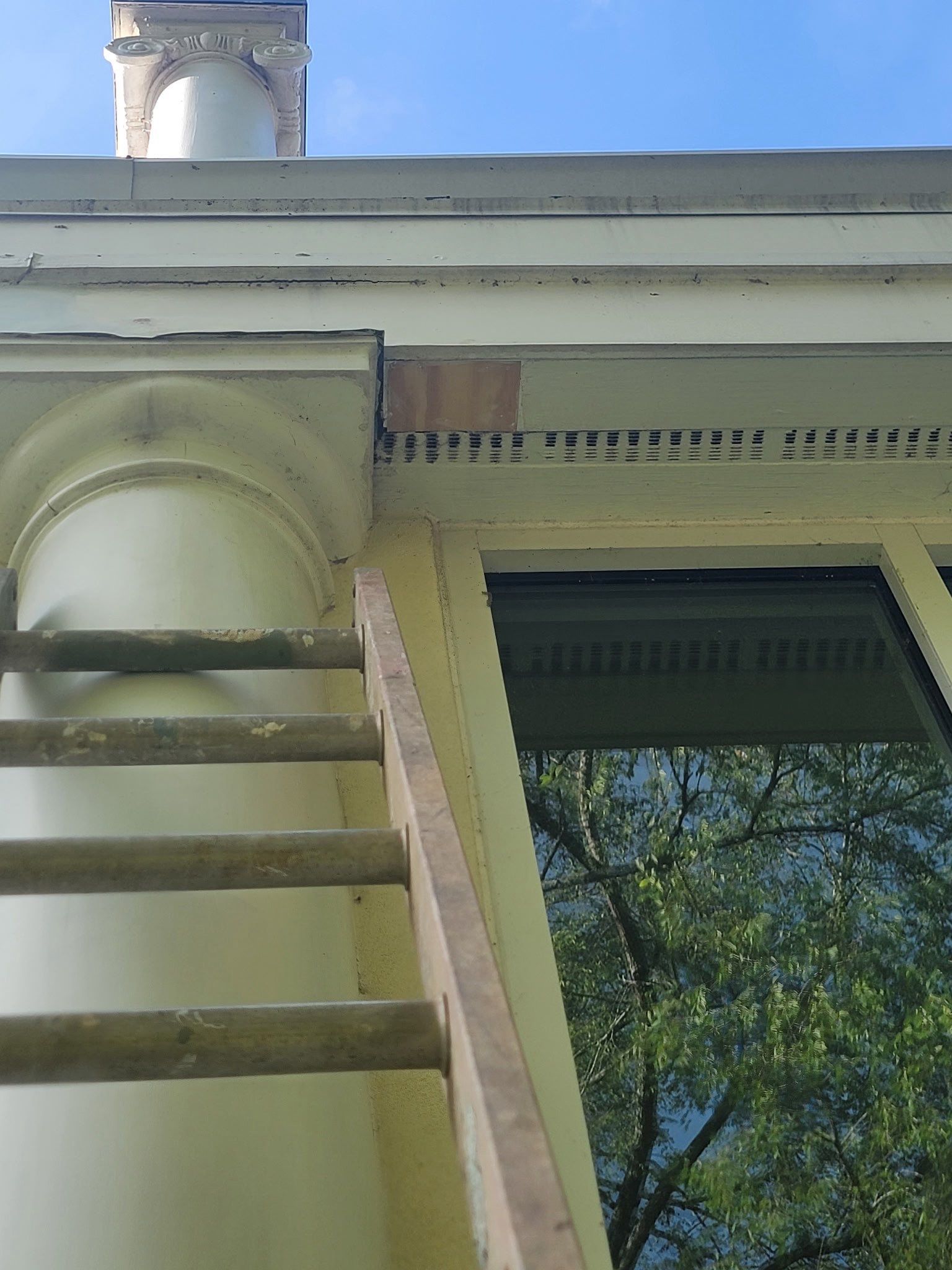 Architectural Column Restoration and Exterior Painting in Oxford by PGP Surface Solutions, LLC