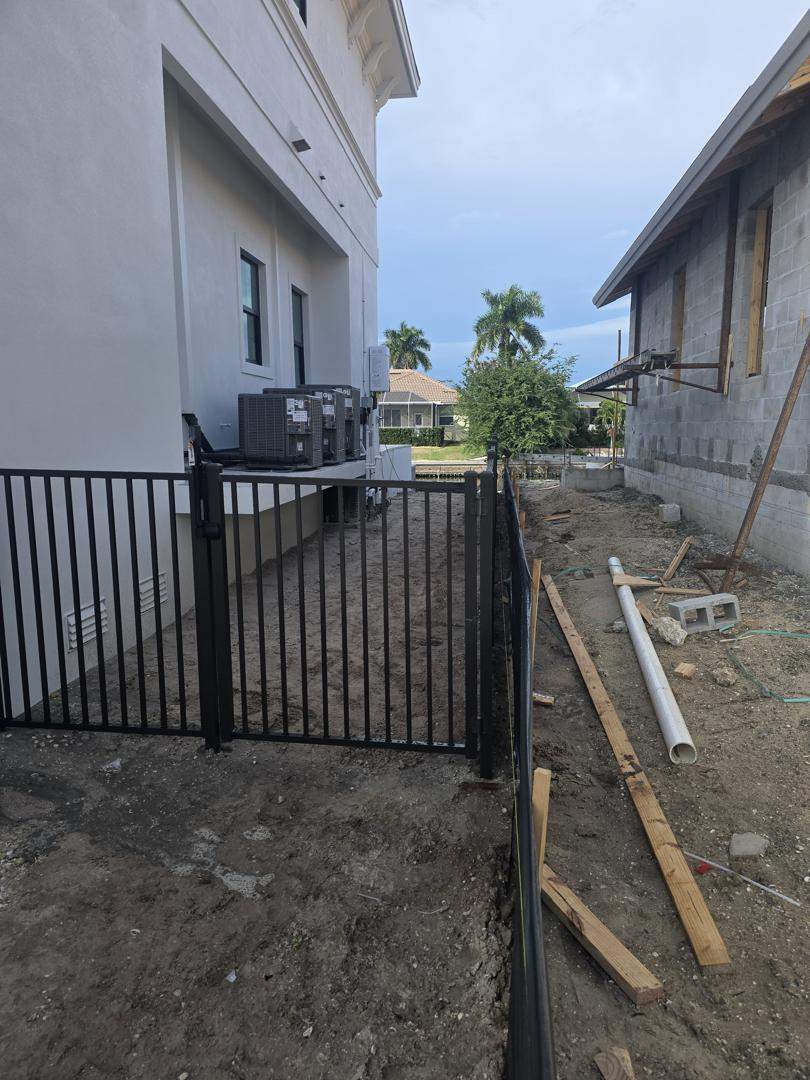 Bronze Aluminum Fence and Cable Railing in Marco Island by True Fence LLC