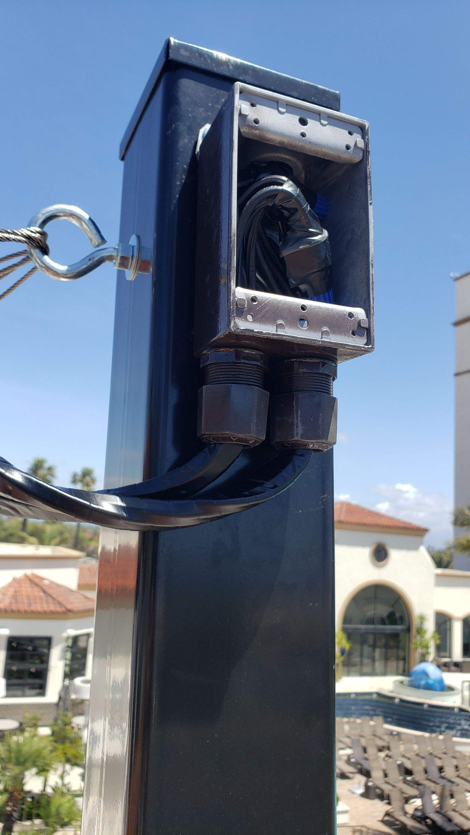 Hilton Waterfront Bistro Light Install by BrightLife Designs llc