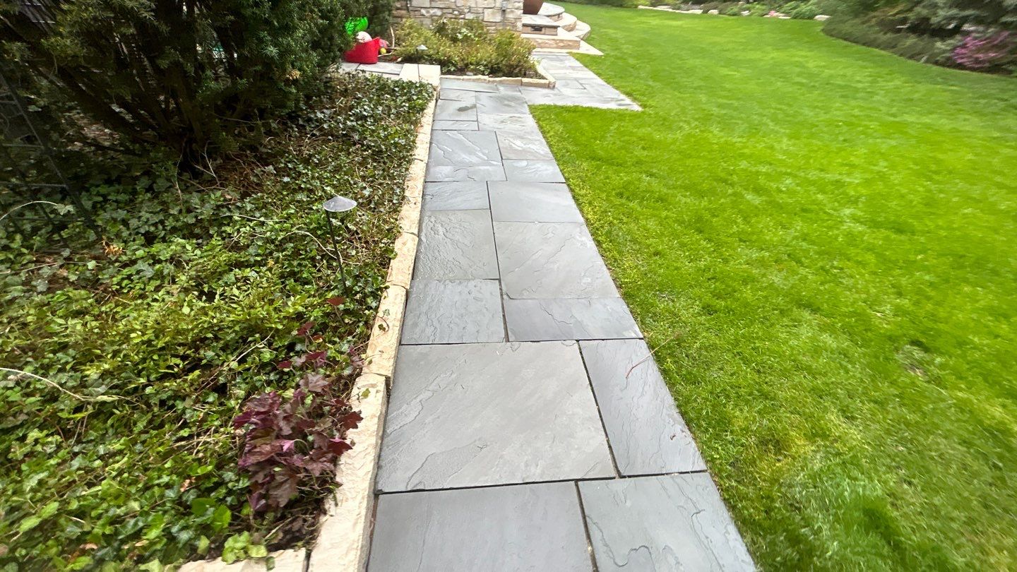 Winnetka, IL bluestone patio cleaning by Northern Power Washing LLC.