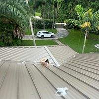 24ga 1.5" Mechanical Seam Champagne  by Total Roofing System The Metal Roof Experts