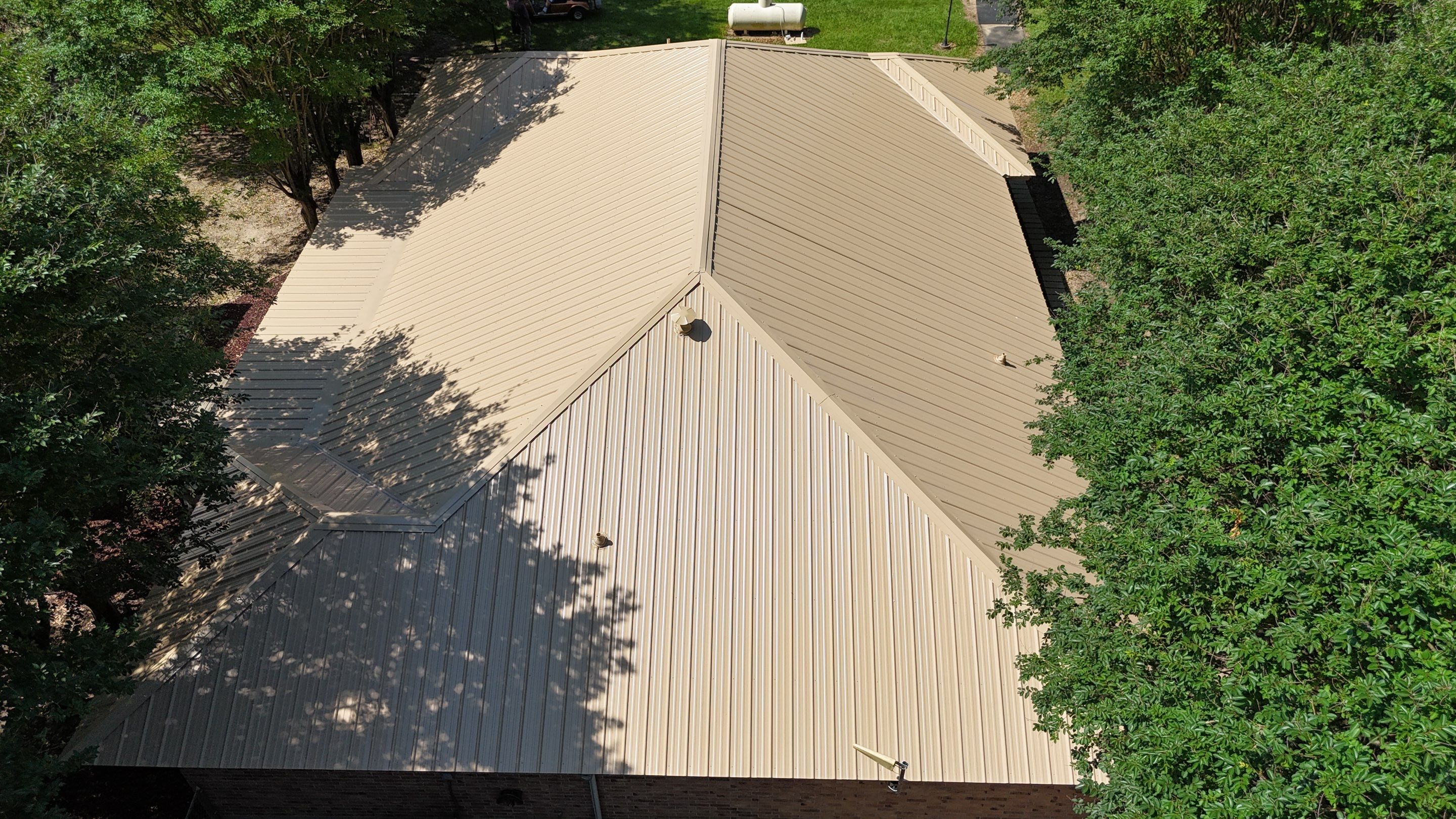 Thornton, Tx - Metal Roof 26G Alamo Rib, Saddle Tan color by Wells Legacy Roofing