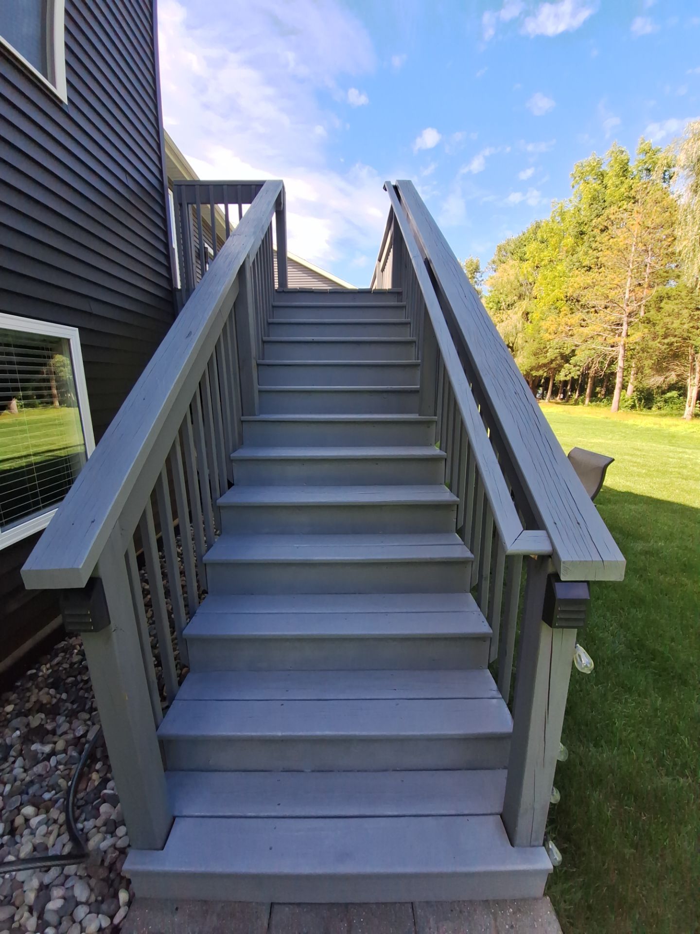 Solid Color Deck Staining for a Residential Home in Spring Lake by Gordon Painting