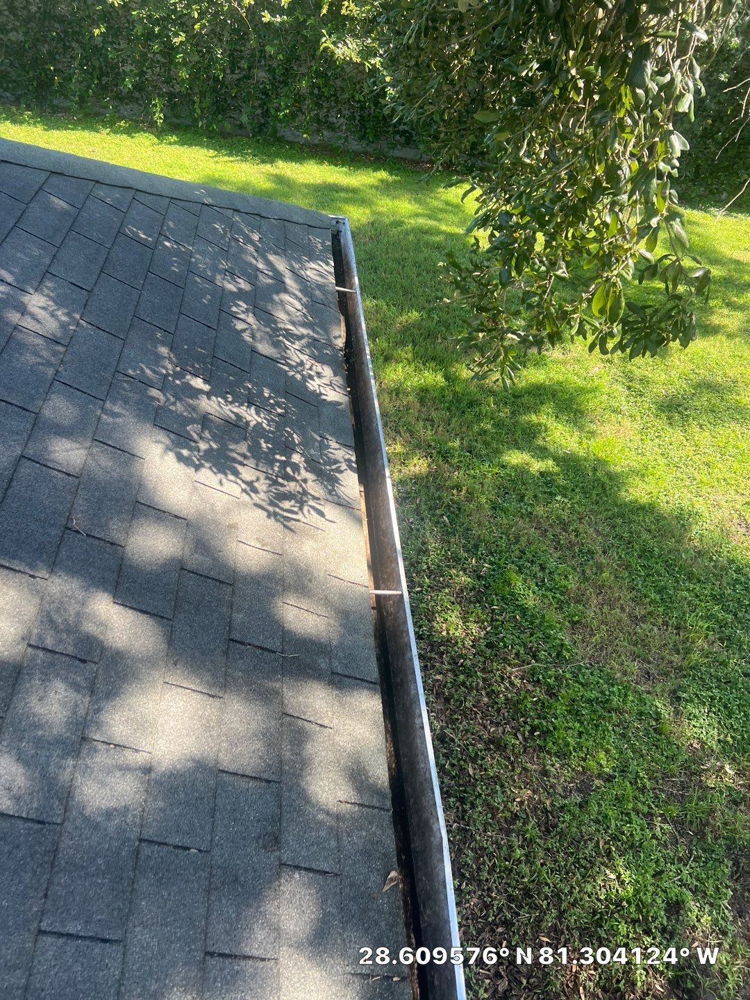 Lutz gutter cleaning job all cleaned gutters at residential location