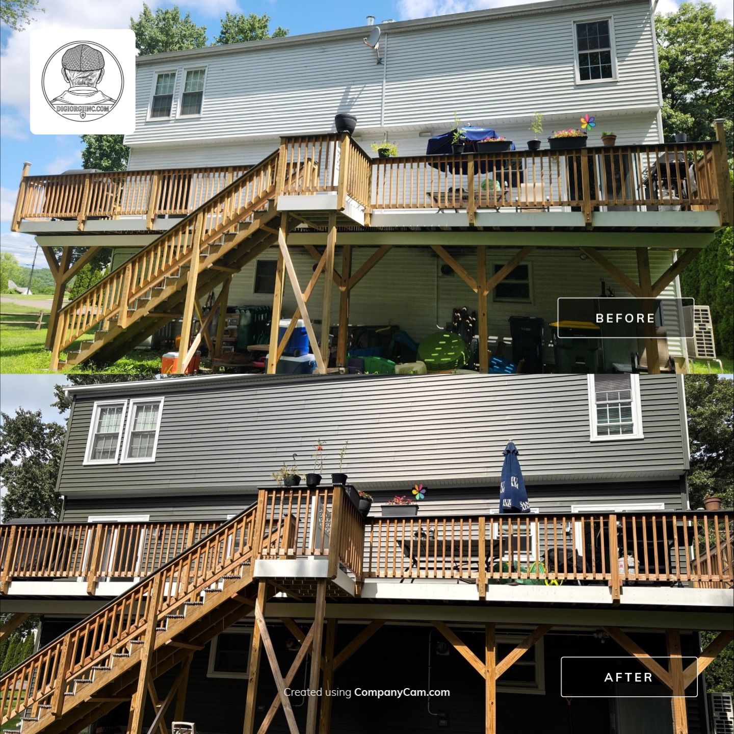 Siding Renewal Using Provia Cedar Peaks D 4.5 in Woodgrain and Tando Brick Panels by DiGiorgi Roofing and Siding Inc