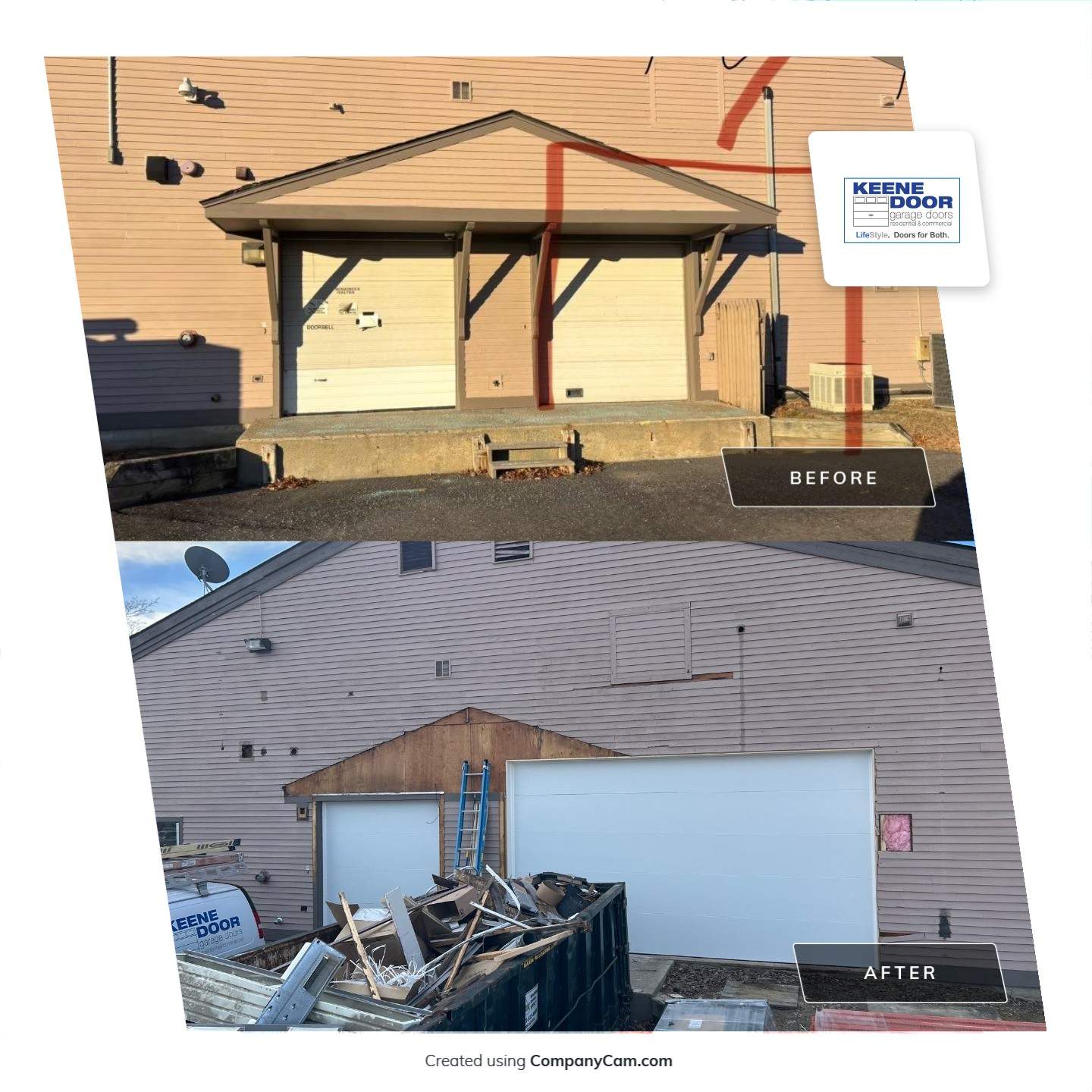 Door Installation using Raynor Encore Garage Door by Keene Door