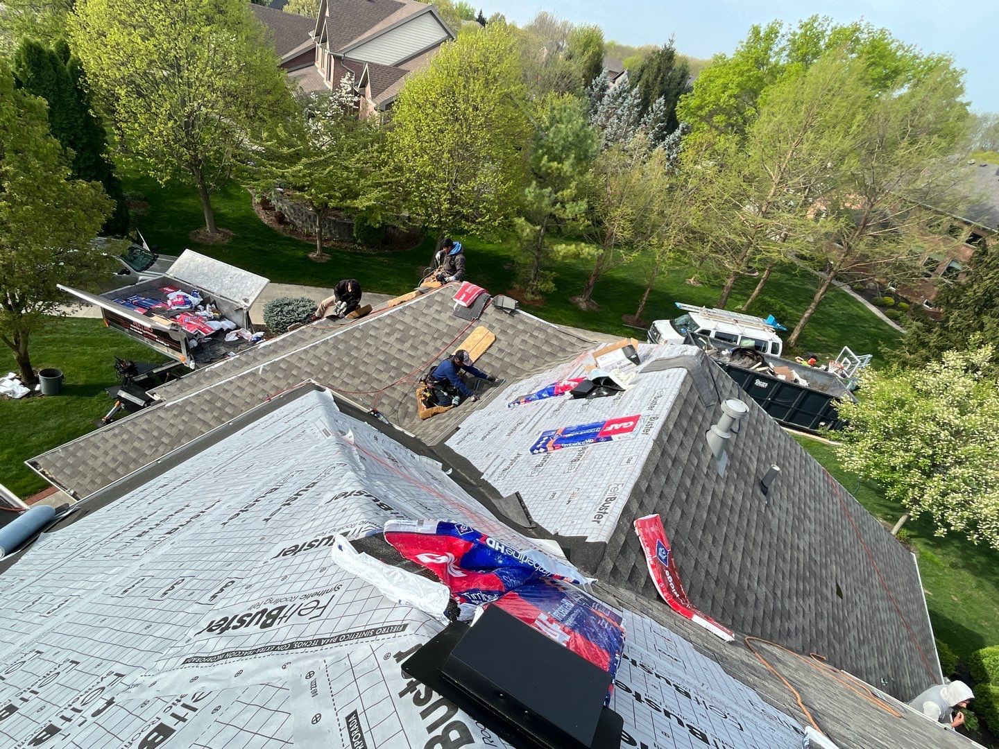 Residential Roofing Installation using GAF Timberline HDZ Weathered Wood by Nitro Roofing and Construction