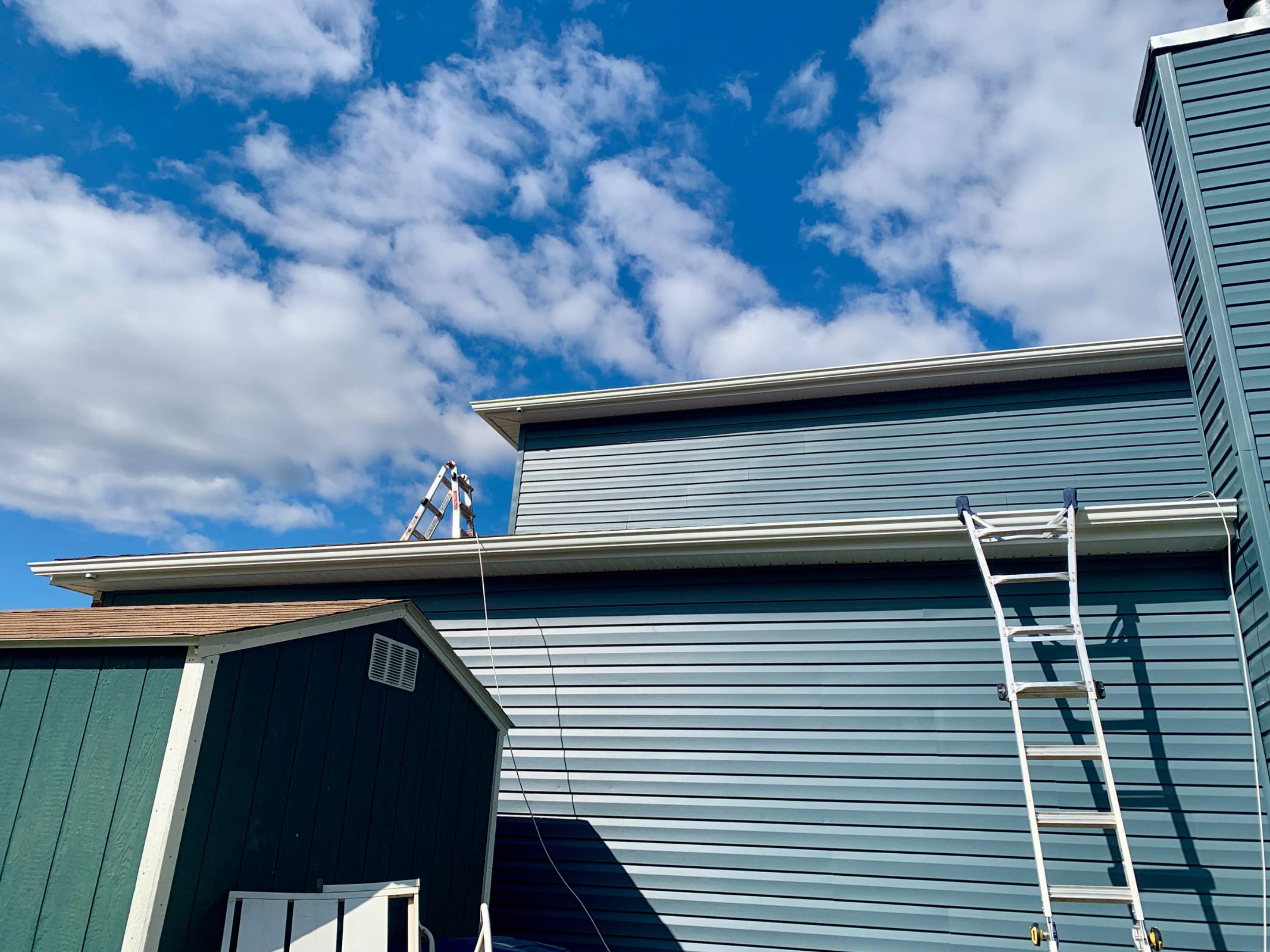 Gutter Installation using 5" Seamless Gutters by Matter Construction, LLC