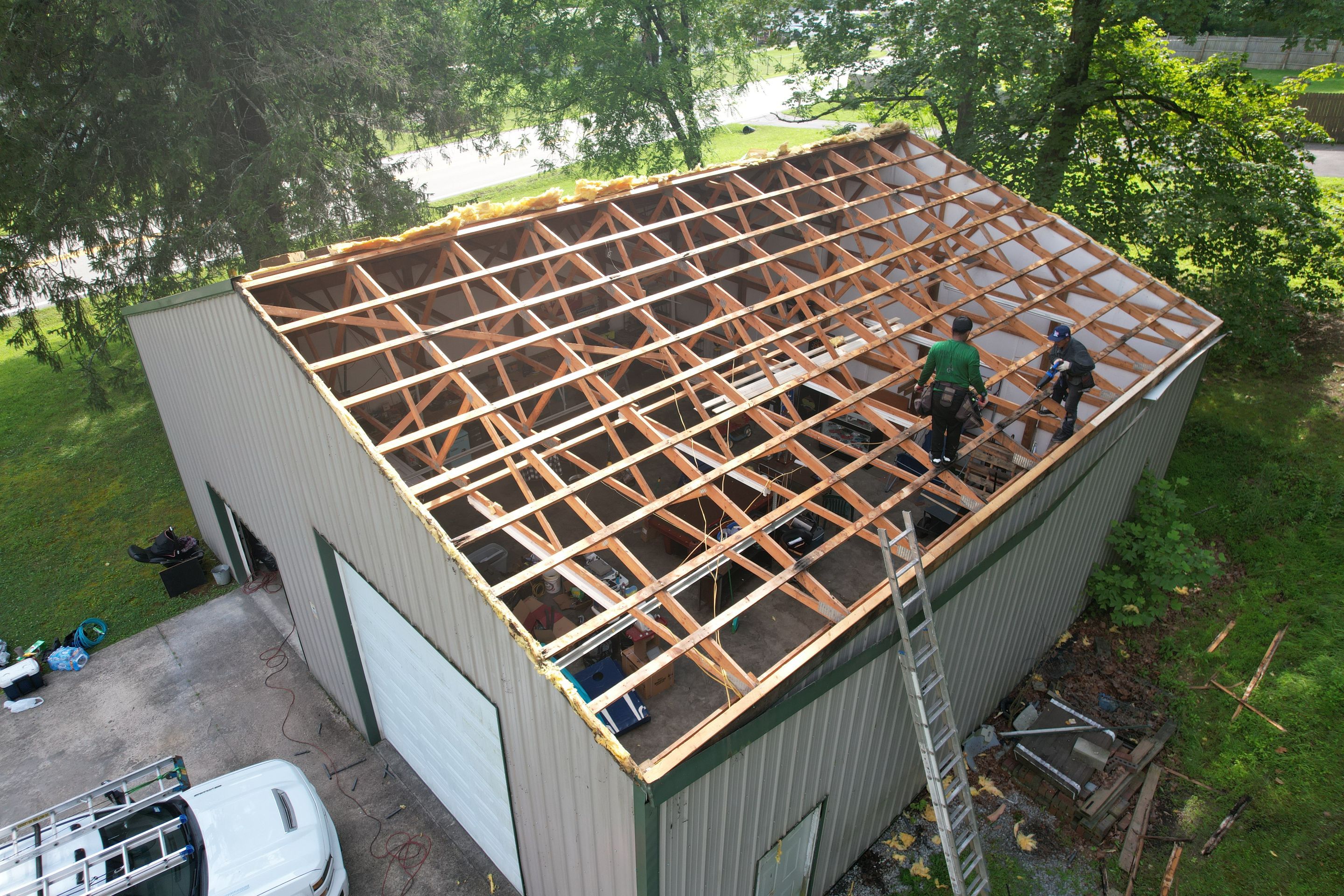 Residential Roofing Installation using GAF Timberline HDZ Weatherer Wood by Rainstoppers Roofing