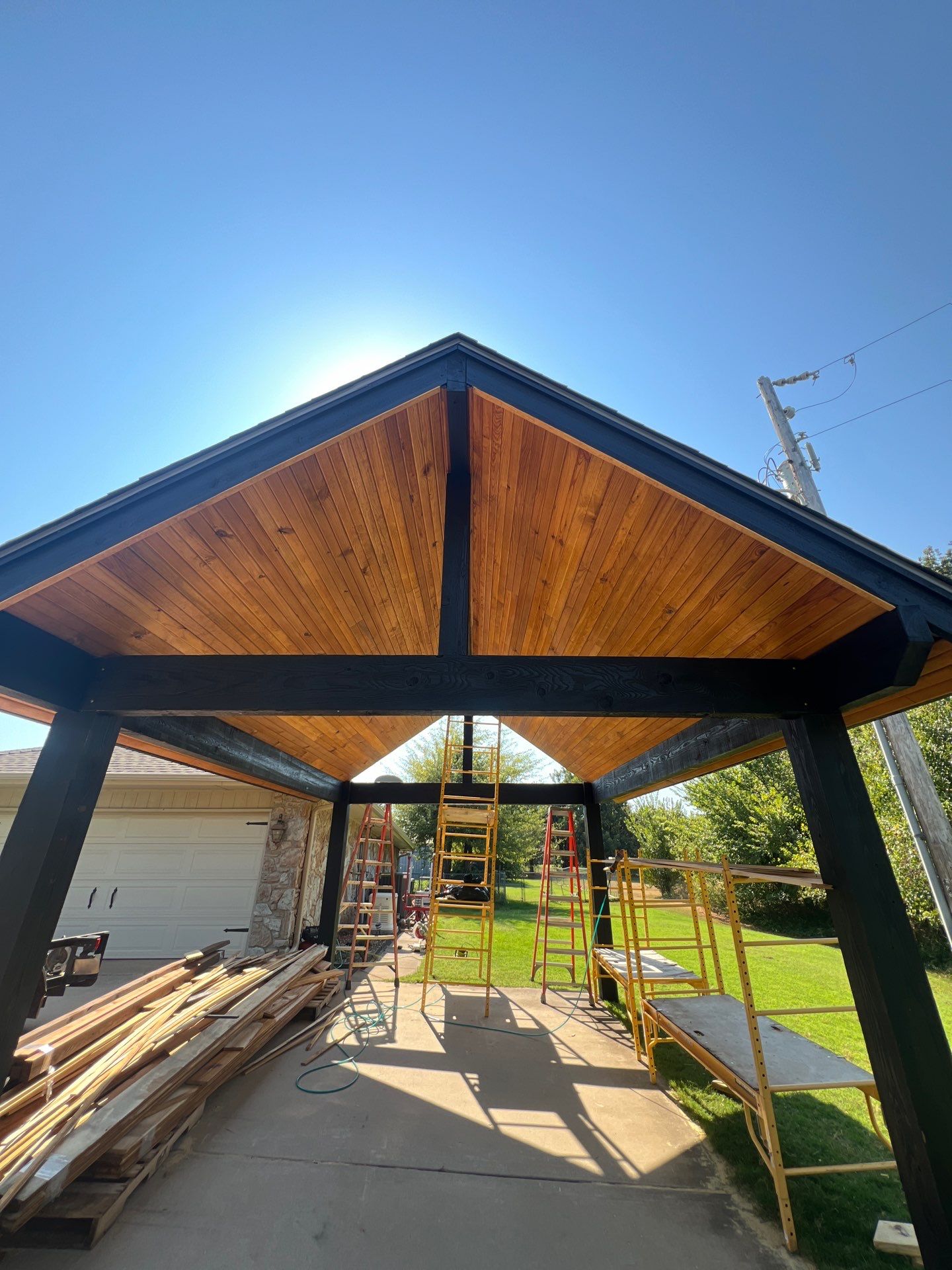 Car Port Build in Edmond, OK by McCann's Roofing and Construction