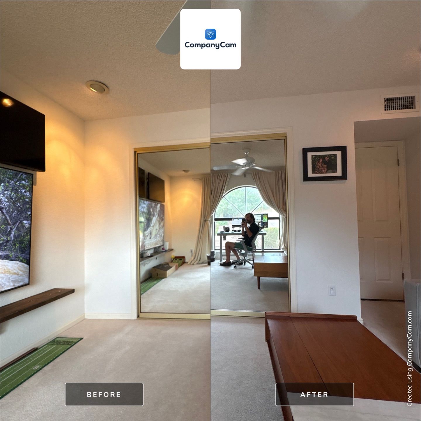 Office remodel by CompanyCam Sales Demo