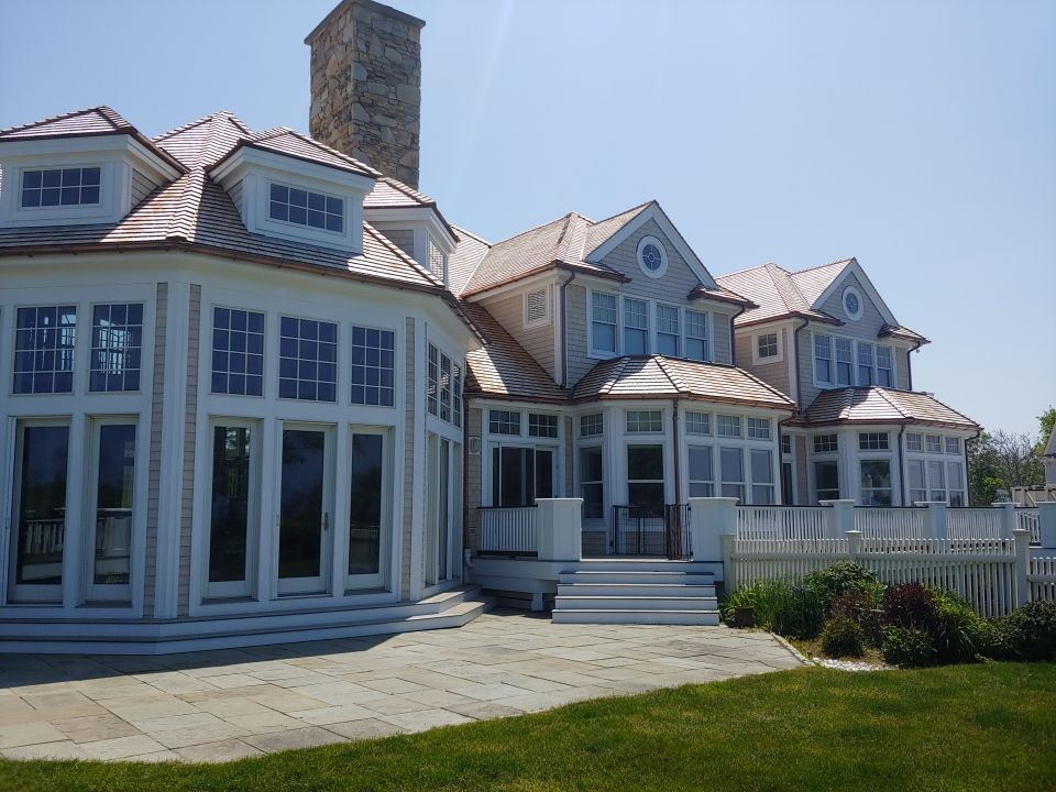 Gutter Installation using 6" Half Round Copper Gutter in East Sandwich, MA by Gutter Pro Enterprises