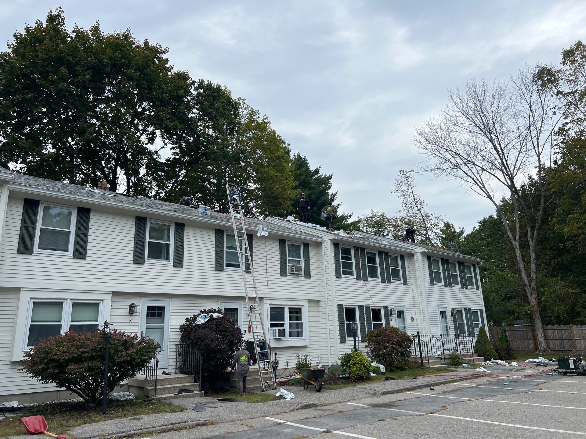 Multi-Unit Townhouse Asphalt Roofing Replacement in Saco by Tall pine roofing