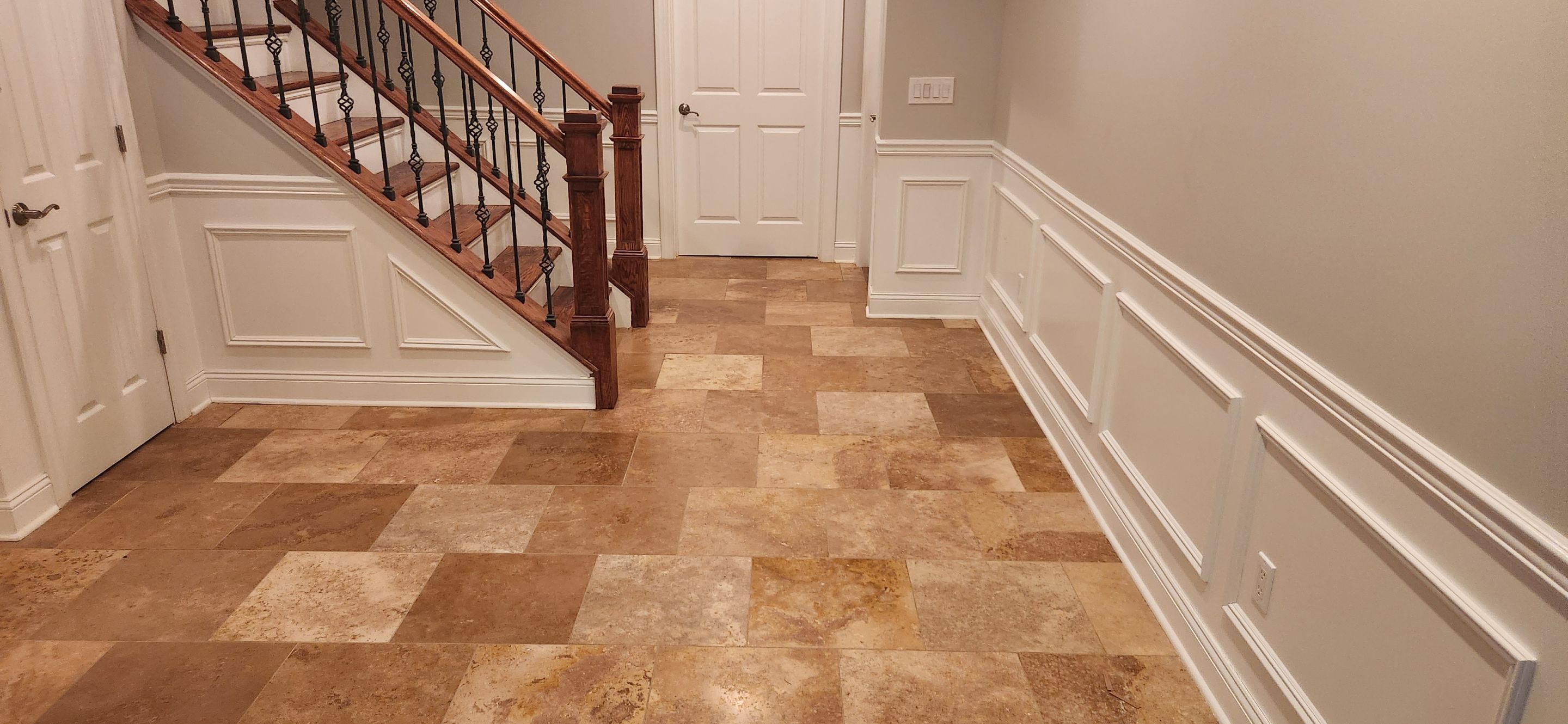 Large Format Tile Installation by Footprints Floors Morristown