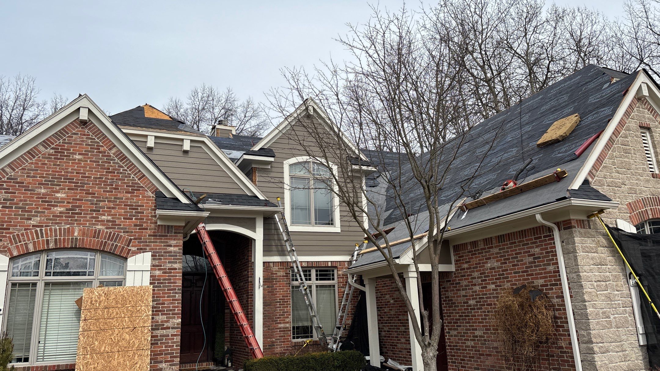 Roof Replacement using CertainTeed Landmark Moire Black by 180 Contractors