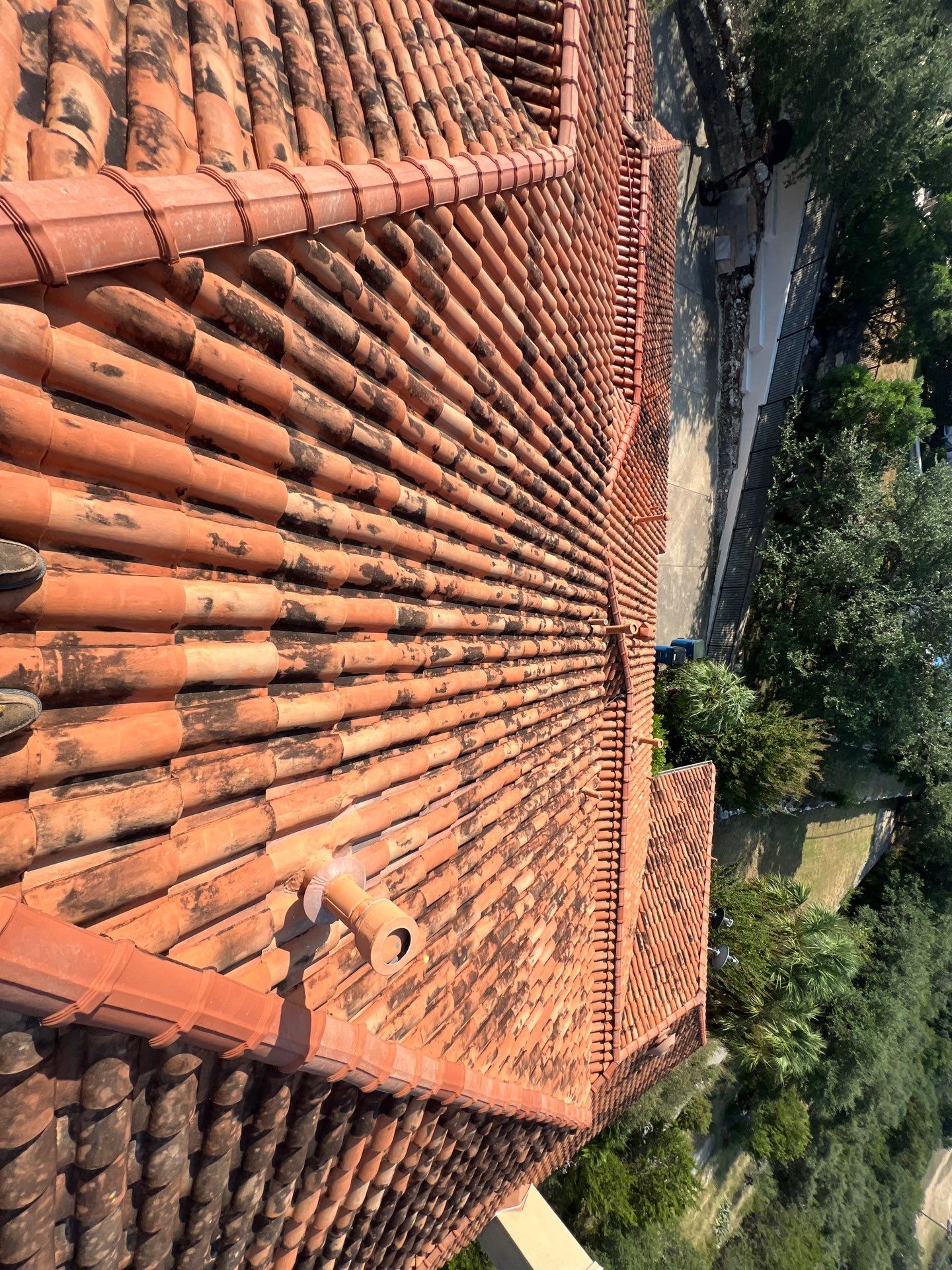 Tile Roof Wash Project in San Antonio by Bright Choice
