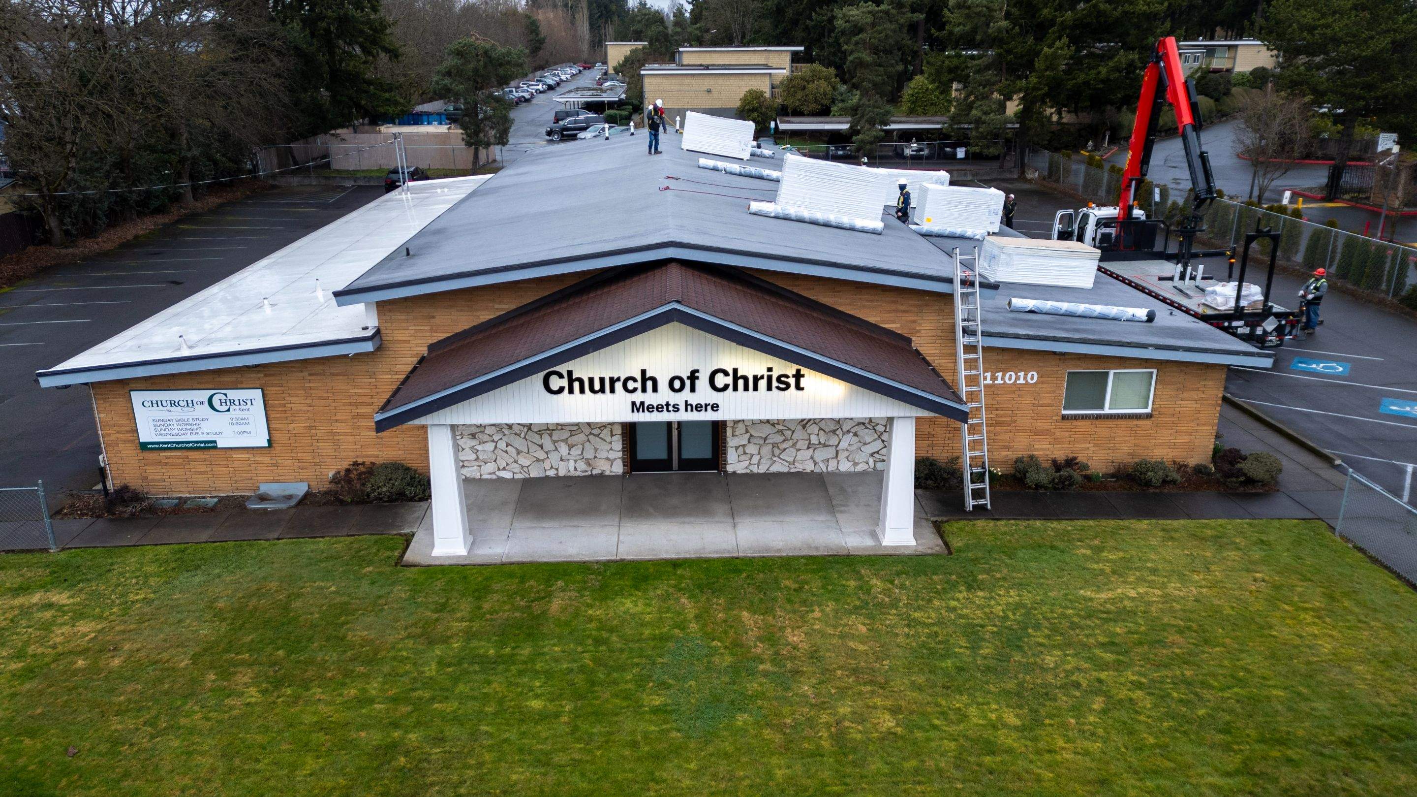 Kent Church - Reroof Project (Overlay) by Fields Roof Service Inc