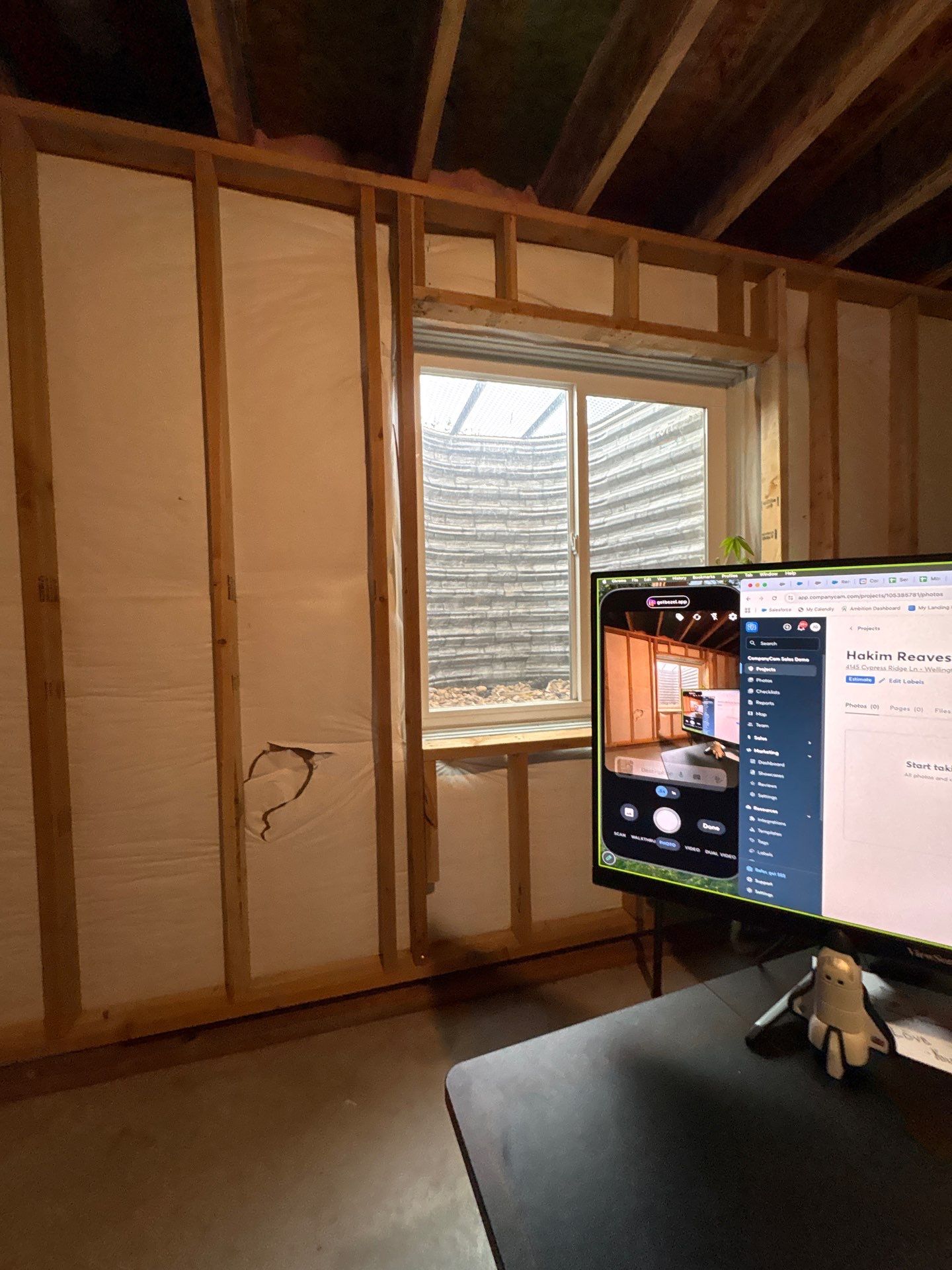 Basement Egress Window Installation and Framing in Wellington by CompanyCam Sales Demo
