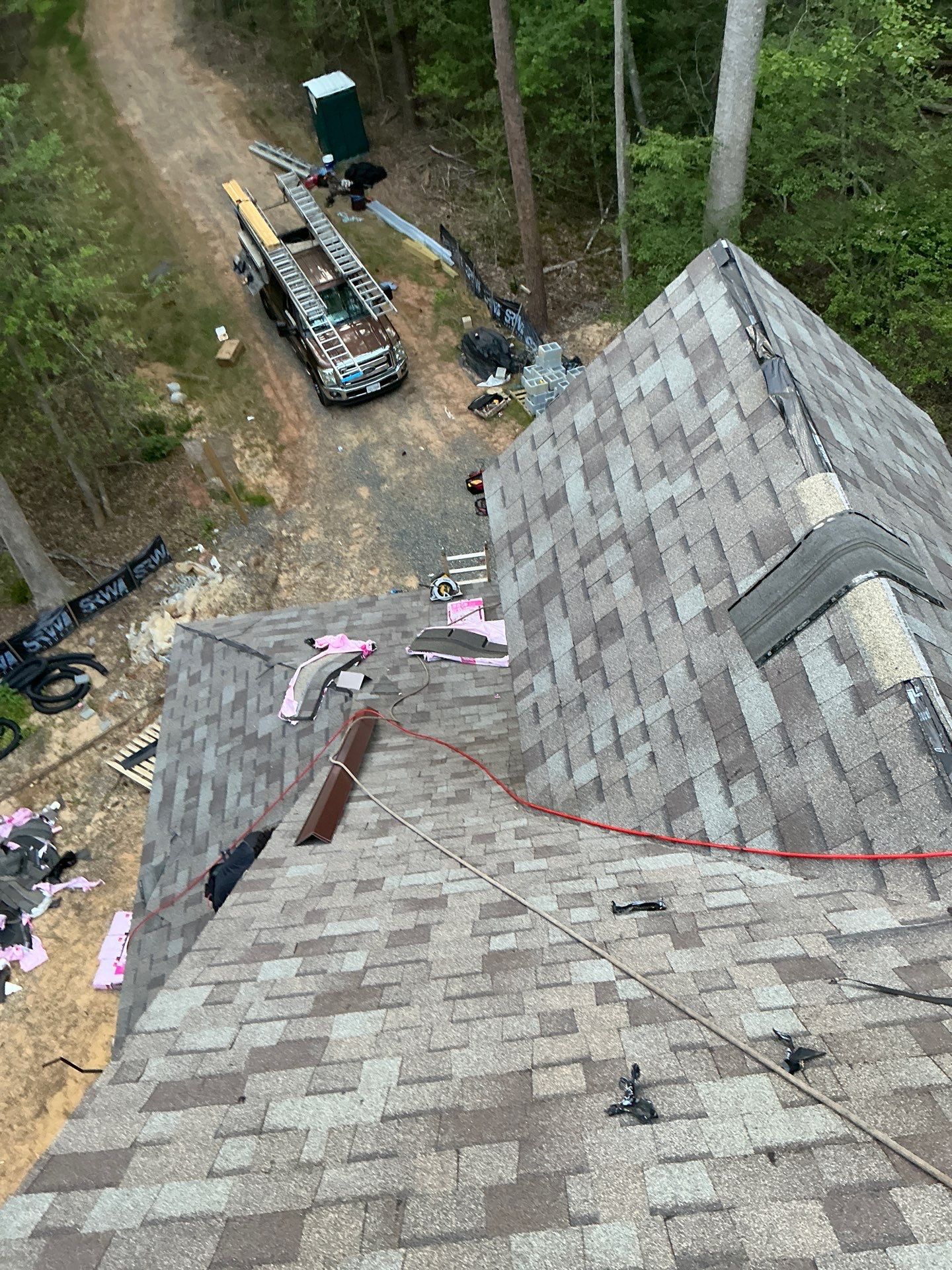 Custom New Home Roof Install in Heathsville by Cade Construction