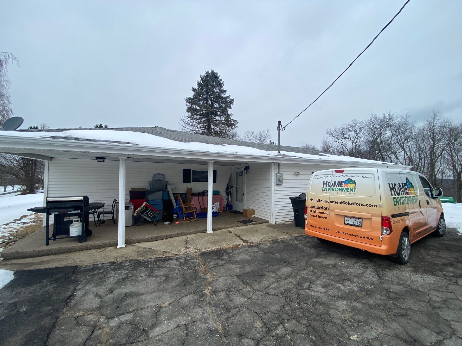 Crawl space mold remediation Burgettstown Pa home by Home Environment Solutions