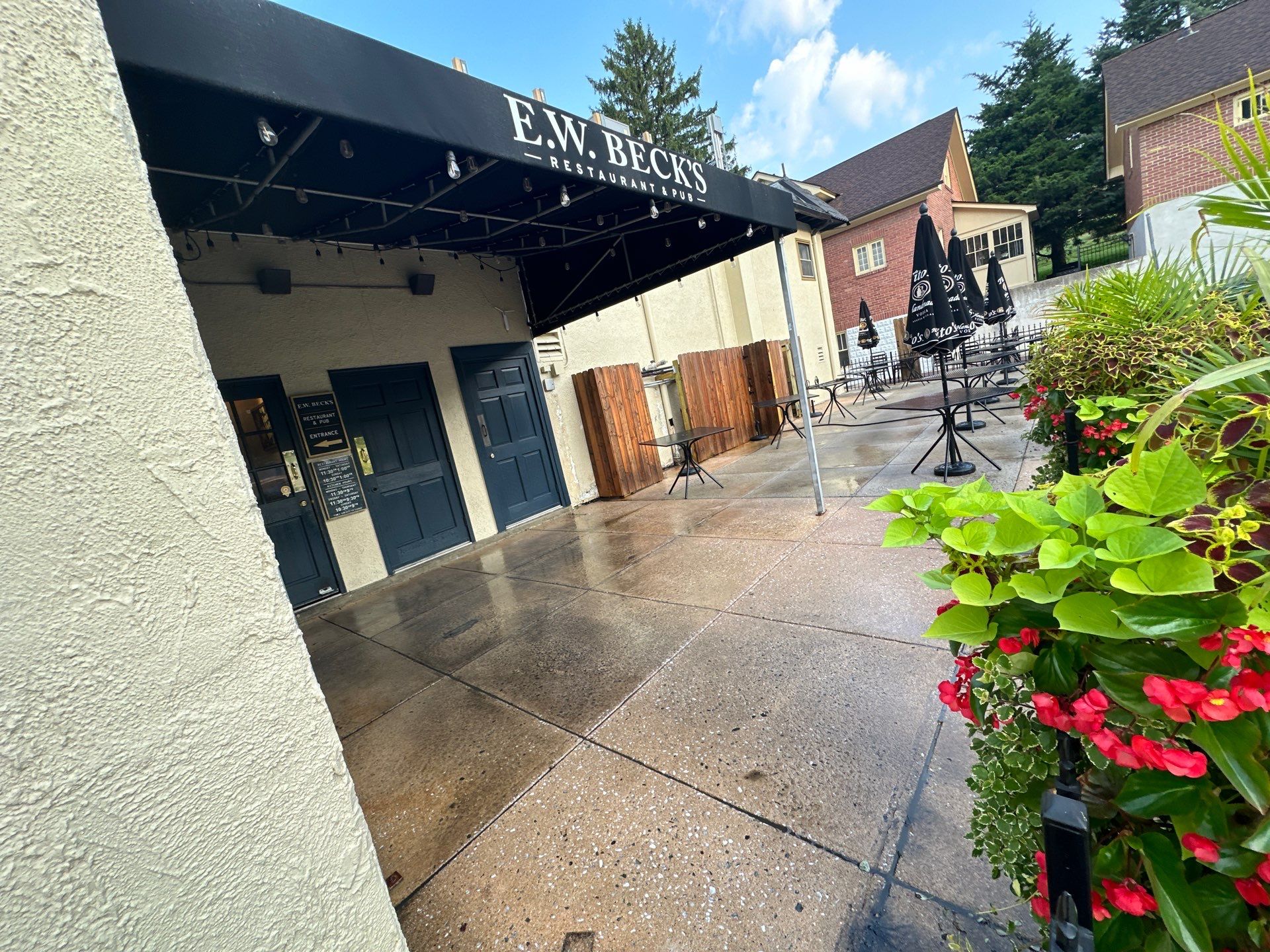 Commercial Exterior Cleaning and Concrete Washing for Sykesville Restaurant by Baltimore Pressure Washers Inc.