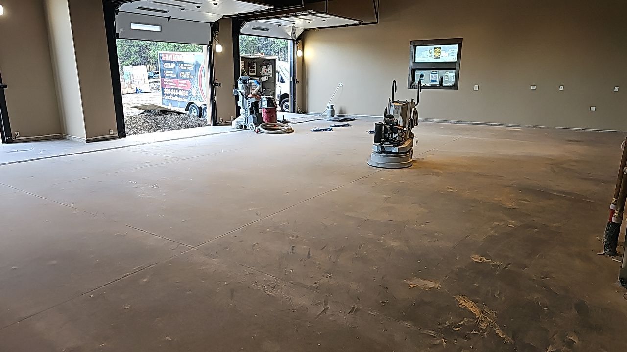 Shop Transformation using Sandstone by Croc Coatings, LLC