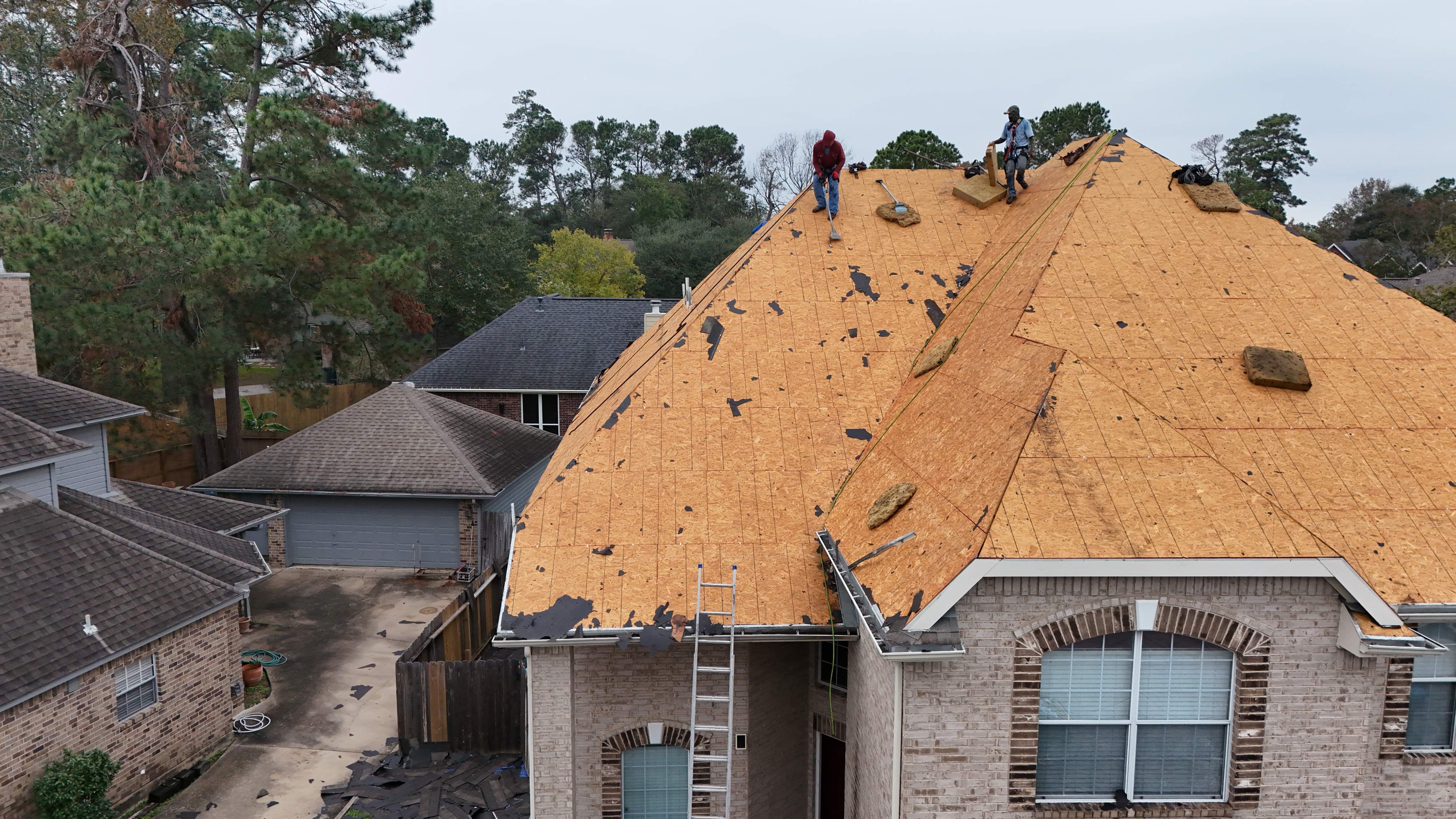 Roof Replacement + Interior Ceiling Restoration — Humble, TX by PL Roofing & SB Roofing, LLC.