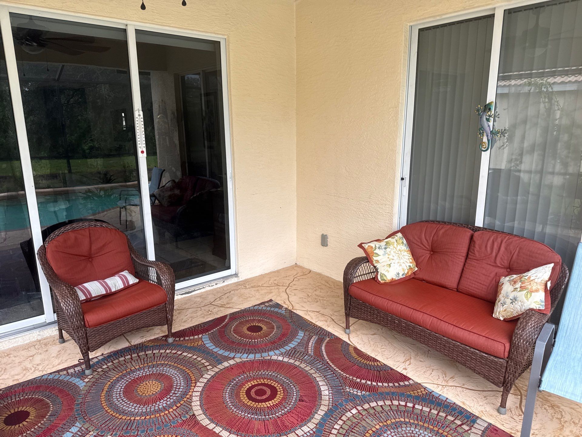 Painted Pool Deck, Screen Enclosure & Outdoor Furniture Cleaning – Tara Community, Bradenton, FL by Sunshine AquaWash