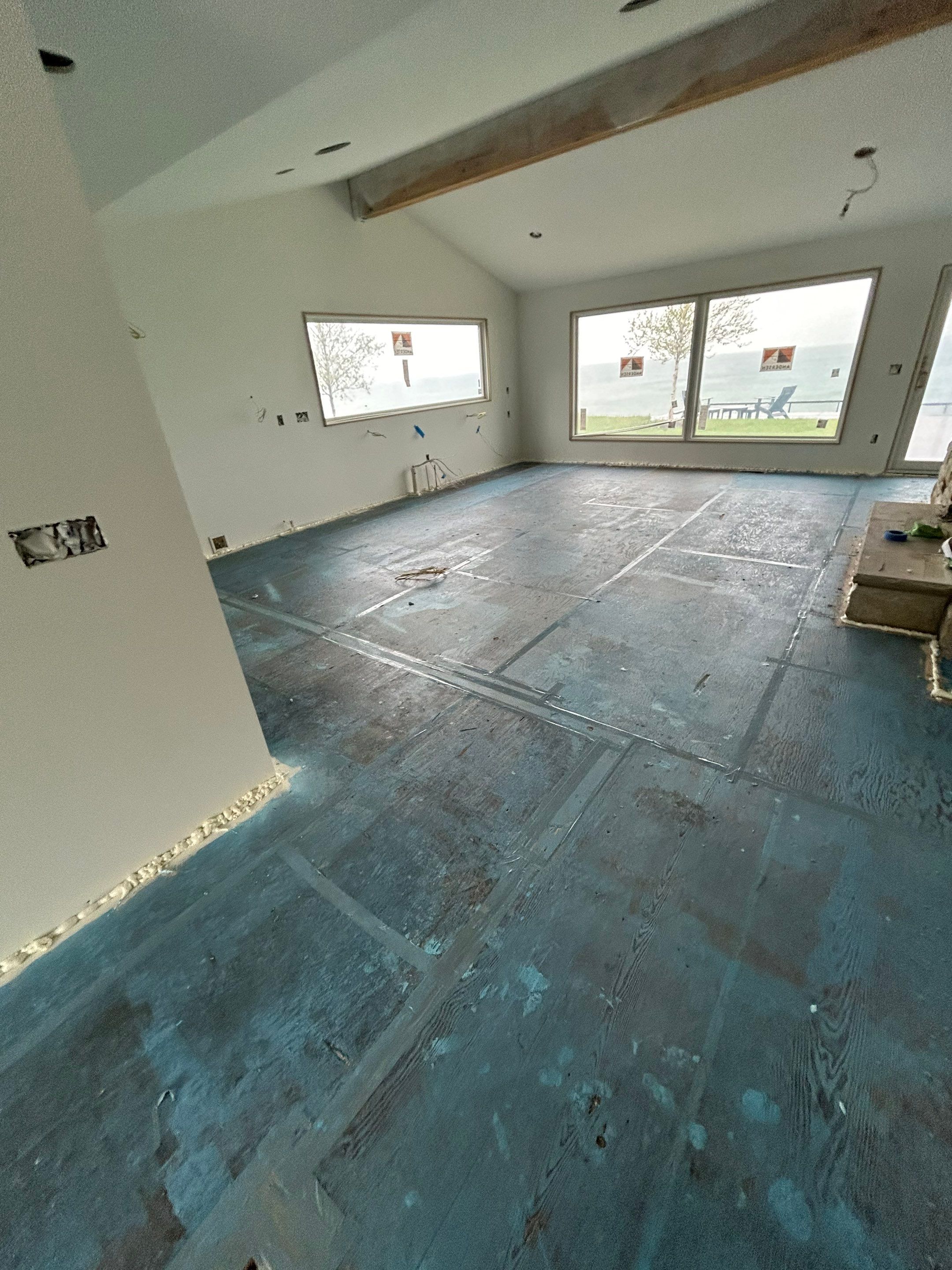 This project has it all!!!! Custom Flooring, Leveling Service, Custom Stair parts and pieces, risers, blue pad cover - all inclusive service from RTB! by RTBaldwin Hardwood Floors