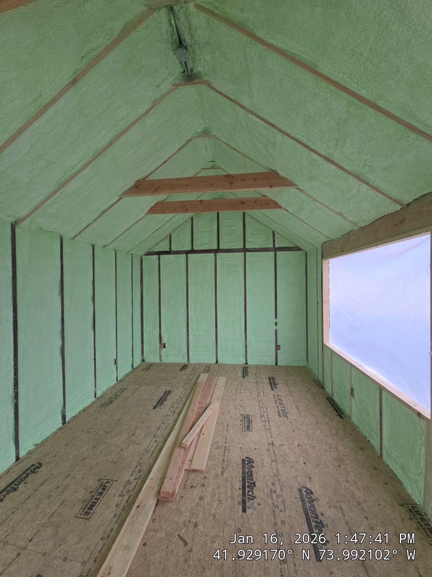 Detached Garage using Closed Cell Spray Foam by NYS Foam & Energy