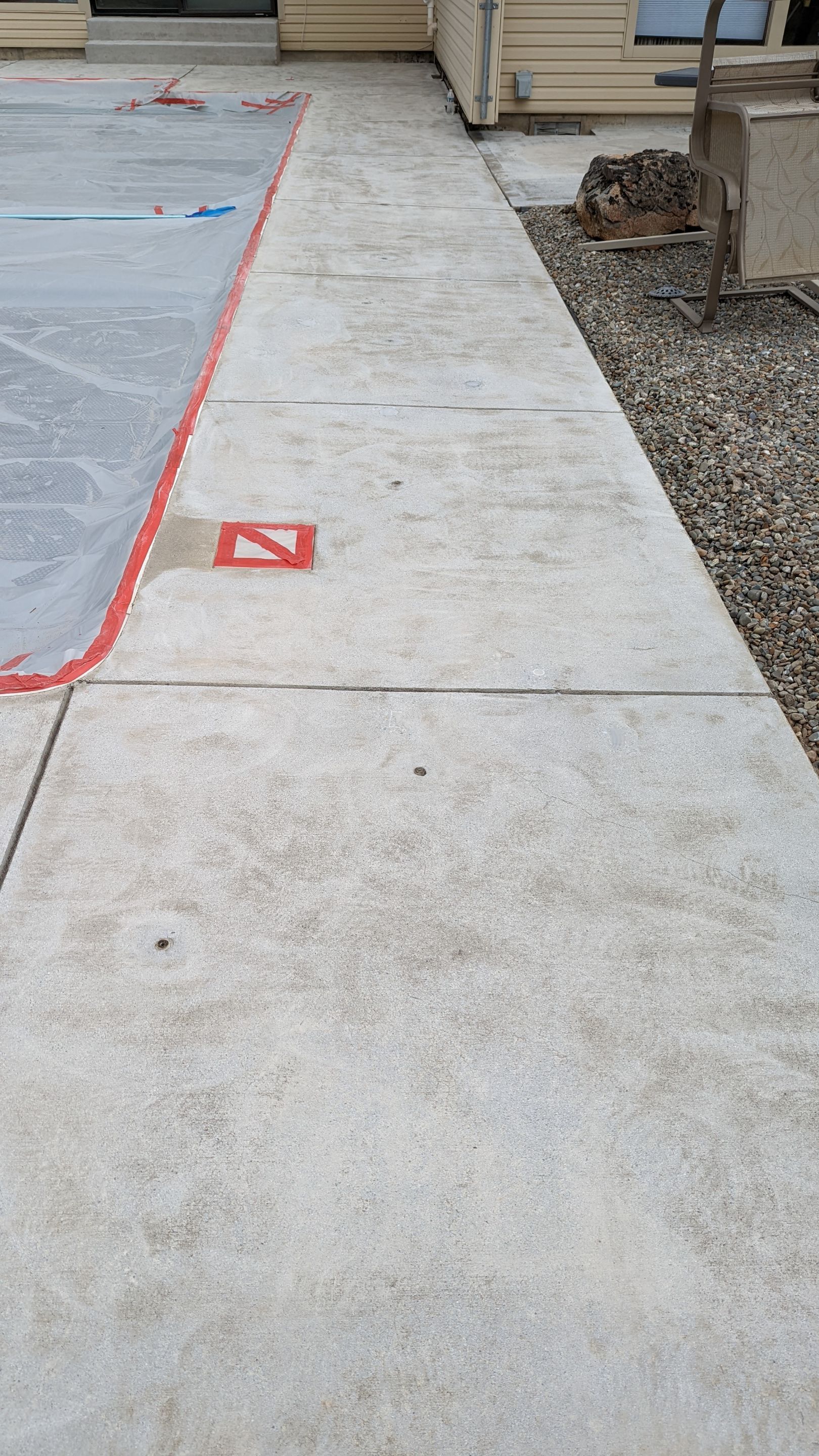 Garage Transformation using Domino for Garage and Pecan for Pool Deck by Croc Coatings, LLC