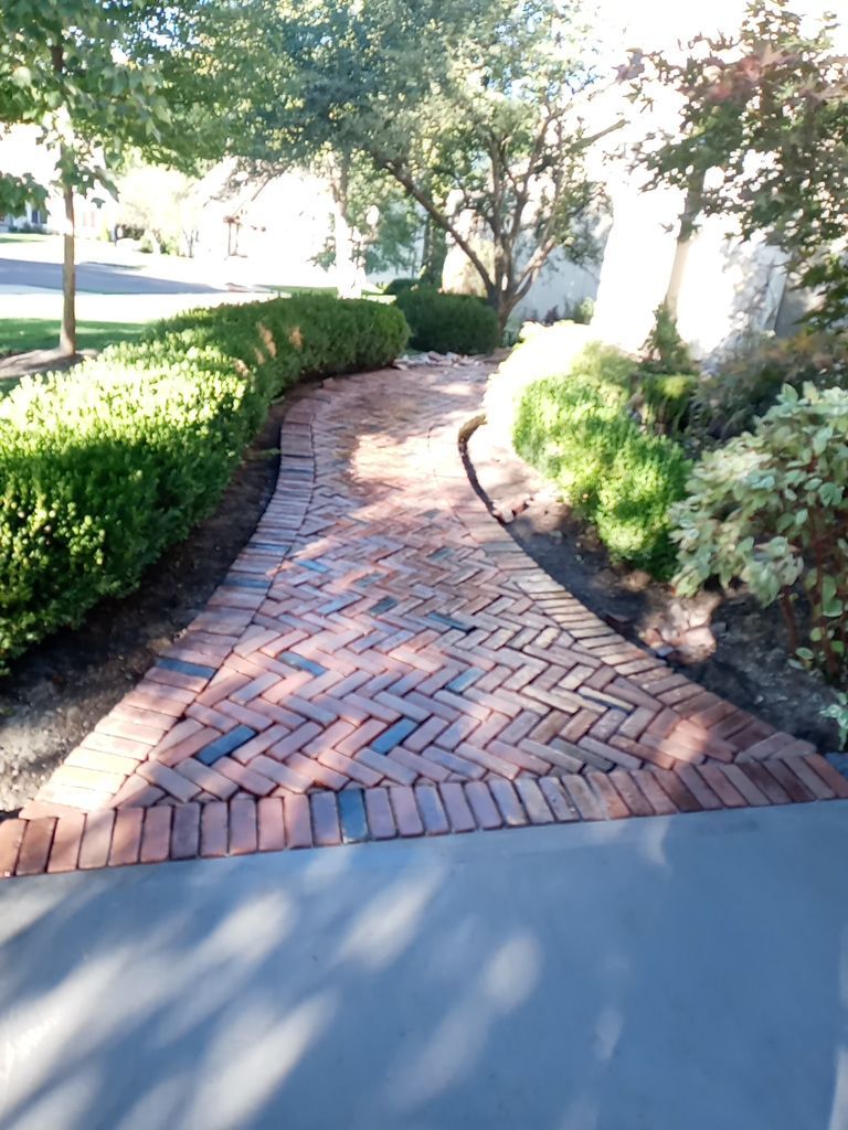New Driveway and Sidewalk by LAND ESCAPES LLC