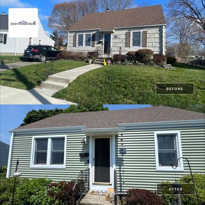 New Vinyl Siding Installation for Milford Home and Detached Garage