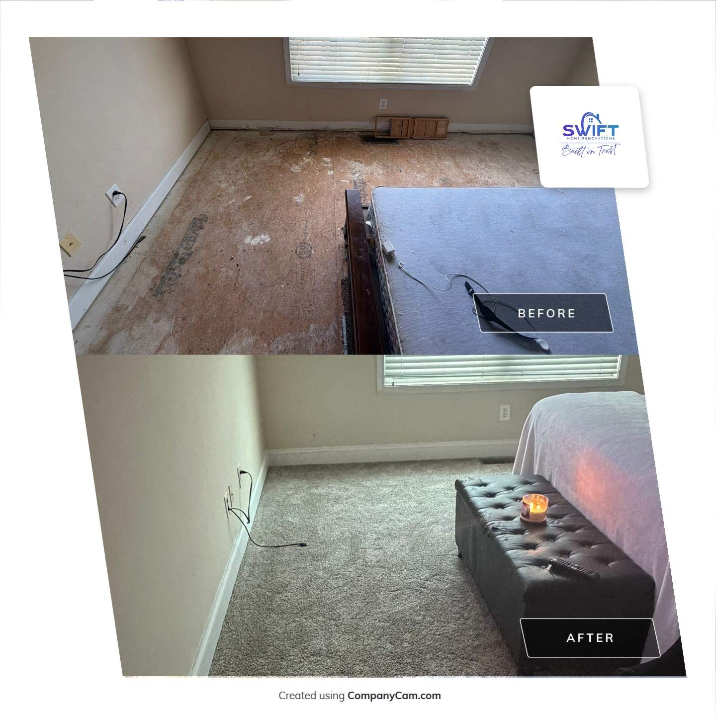 Interior Renovation Featuring Drywall Finishing and New Flooring in Atlanta