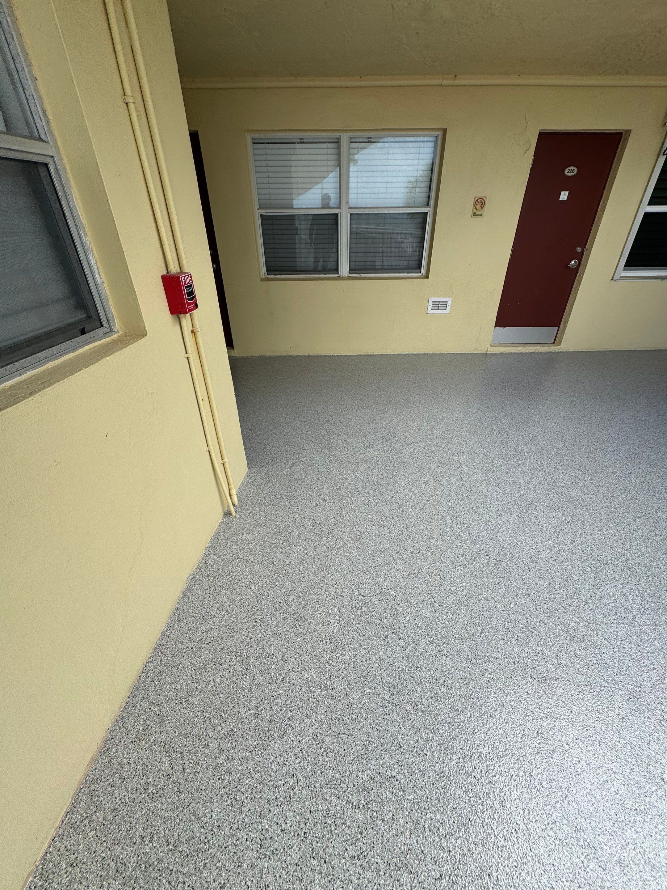 Patio Upgrade with Coyote Flake by Performance Floors & Coating