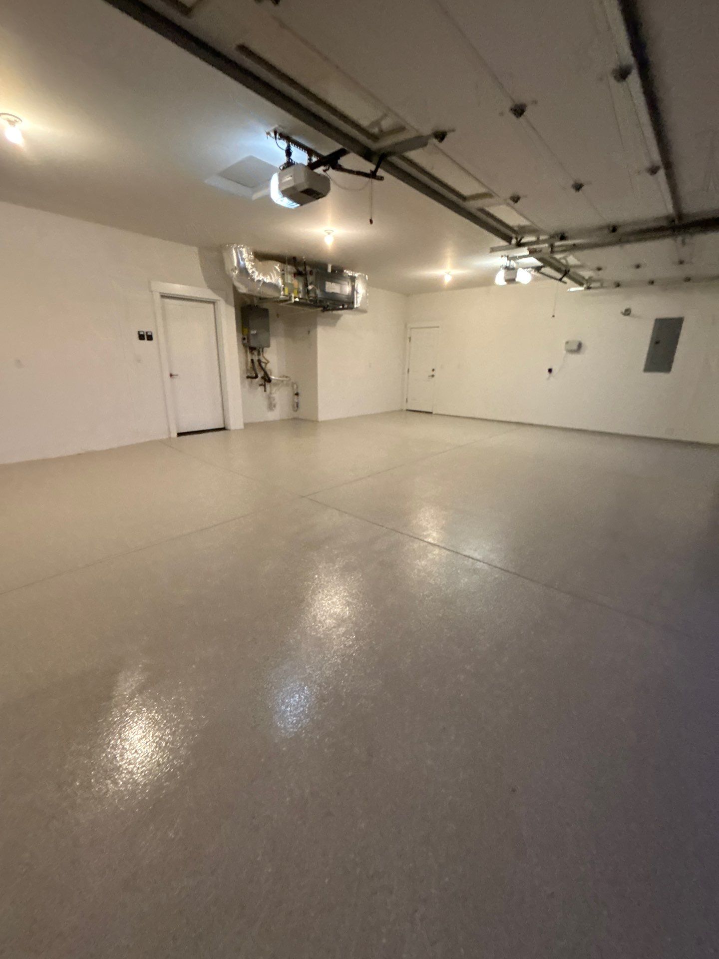 Garage Transformation using Limestone Hybrid by Croc Coatings, LLC