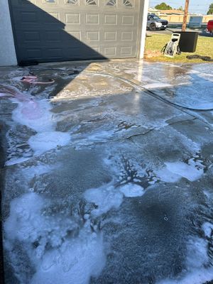 Hot Water Concrete Cleaning  Driveway & Patio In La Mirada, CA
