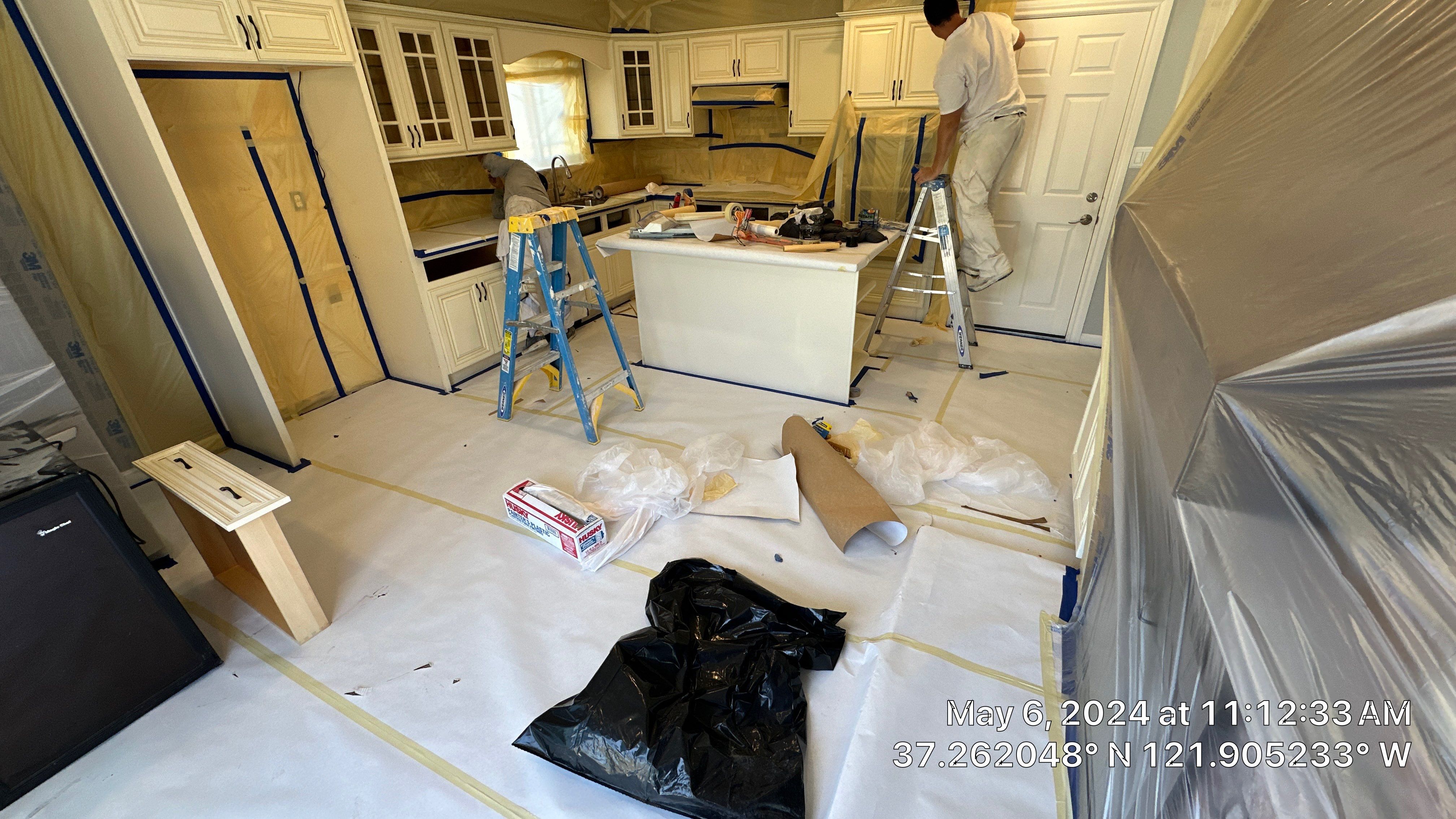 cabinet painting San Jose  by Herrera’s Bay Area Painting inc.