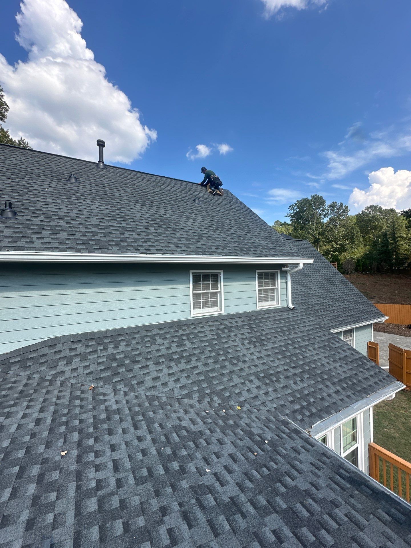 🏡 Brick Home Transformation with Pewter Gray by Georgia Roof Advisors