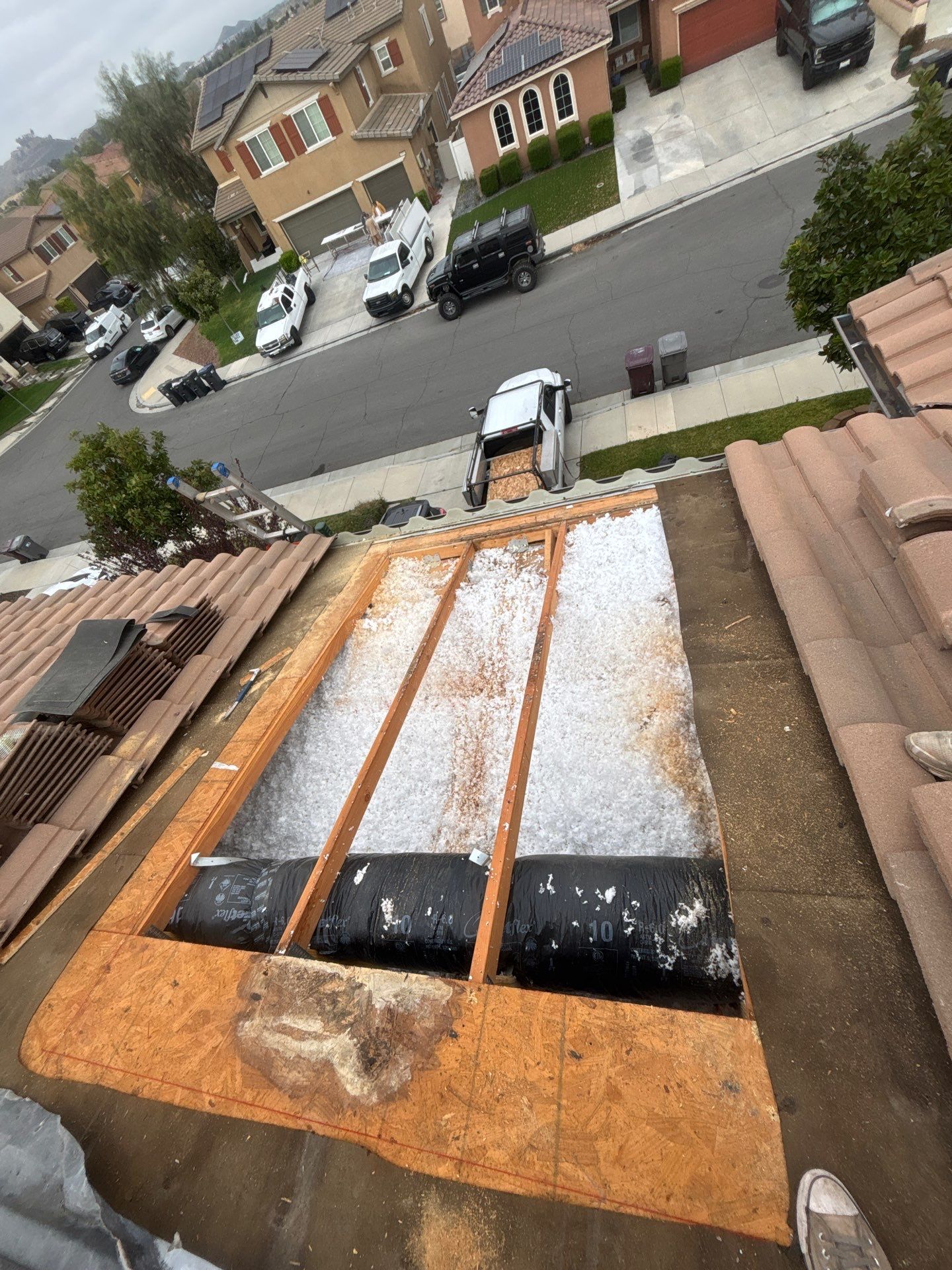 Murrieta Tile Roof Repair with Solar Flashing and Decking Replacement by Zenith Roofing Services