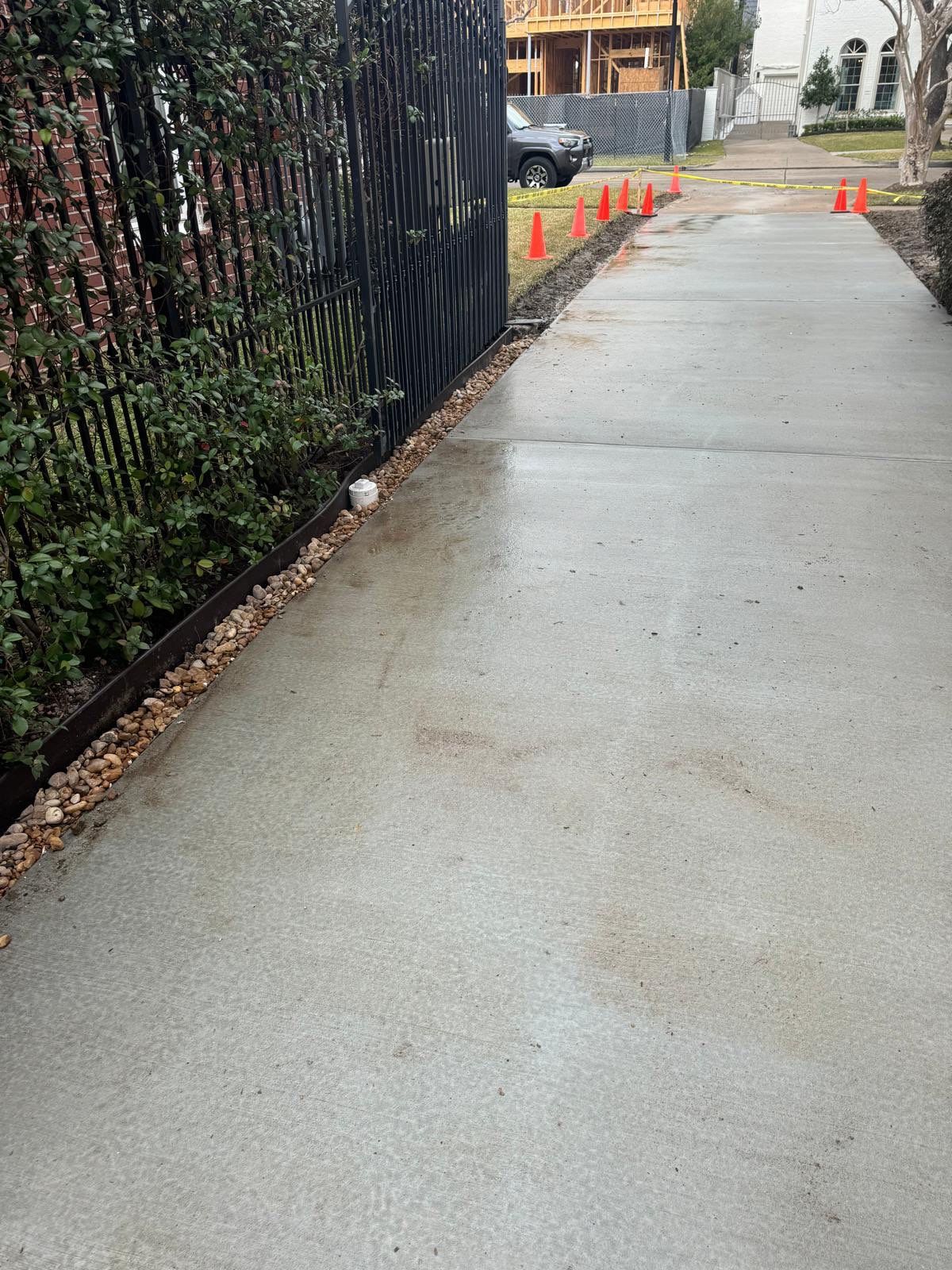 Driveway Concrete Replacement & French Drainage System by Texas Urban Elements