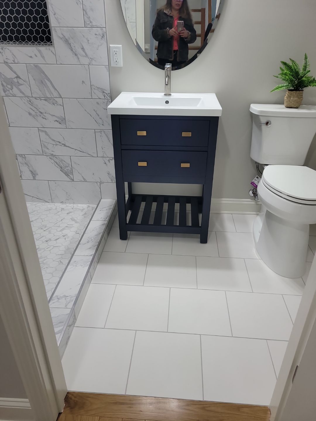 A Pathway to Possibility – Turning a Half Bath into a Full Retreat in Holly Springs by Elite Remodeling and Design LLC