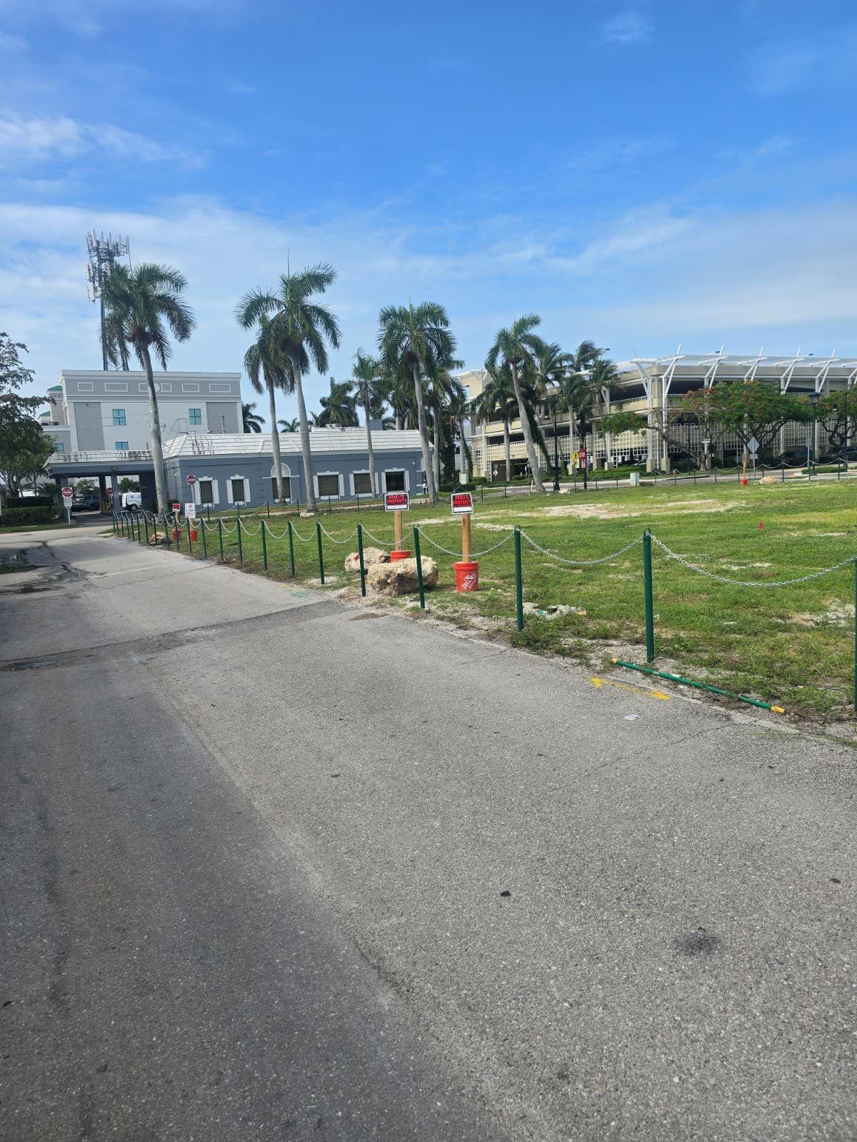 Commercial Post and Chain Fence Installation in Naples by True Fence LLC