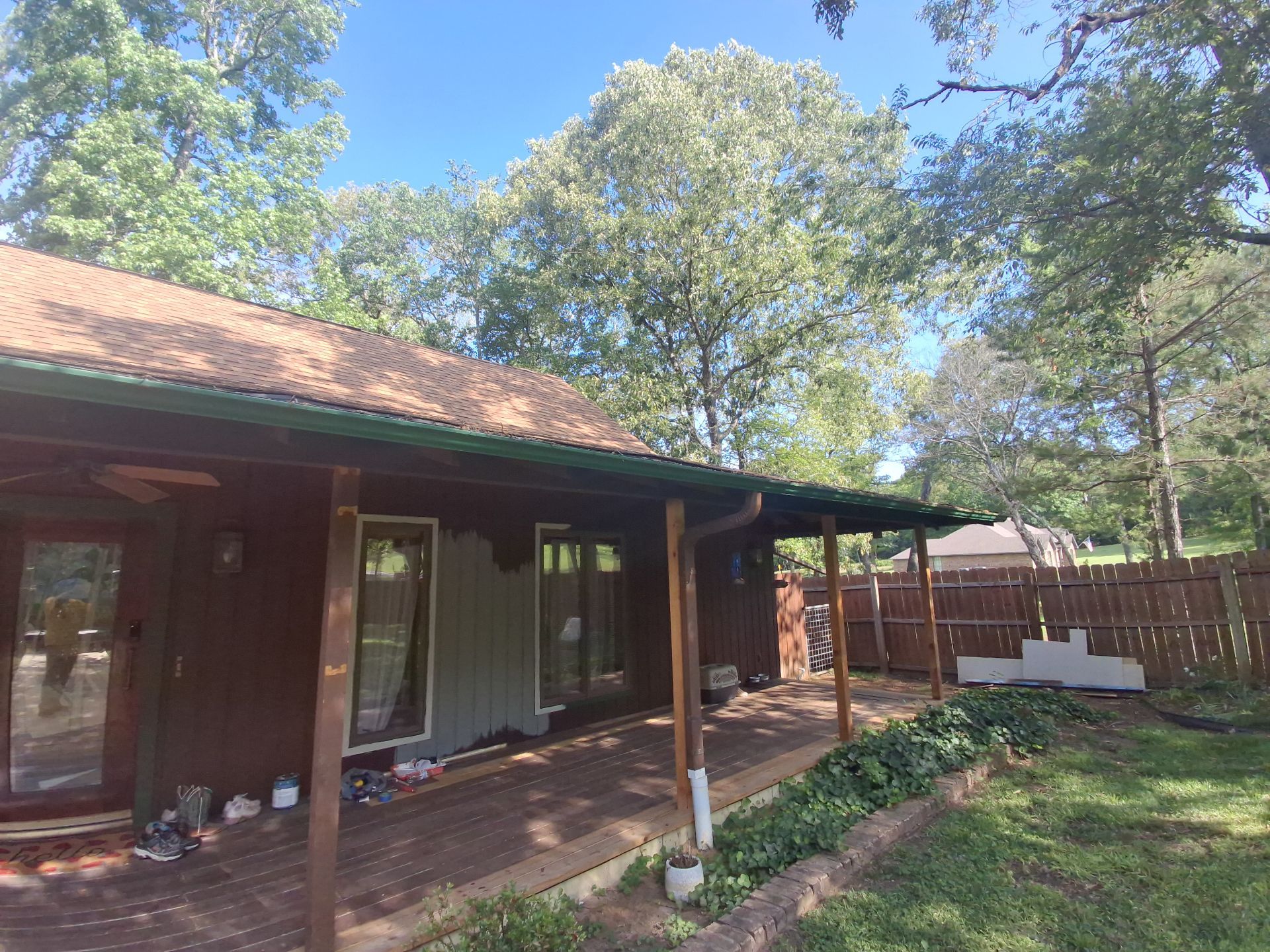 Careful Stain Work & Fresh Color on Unique Property Tyler, TX by Quality Coats Painting
