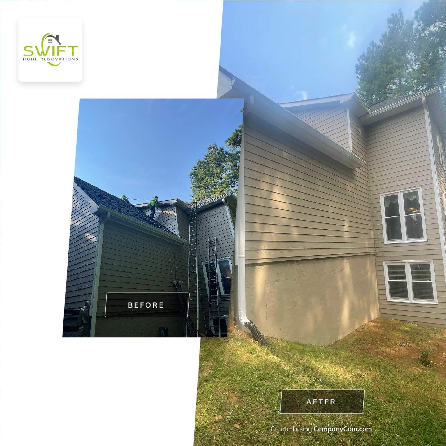 Exterior Painting and Siding Wood Rot Repair in Kennesaw by Swift Home Renovations