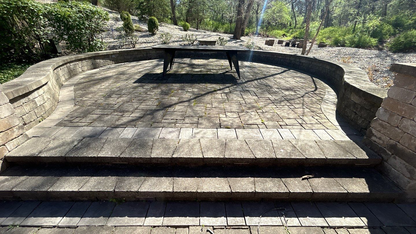 natural stone using Algaecide, soft wash soap by Northern Power Washing LLC.
