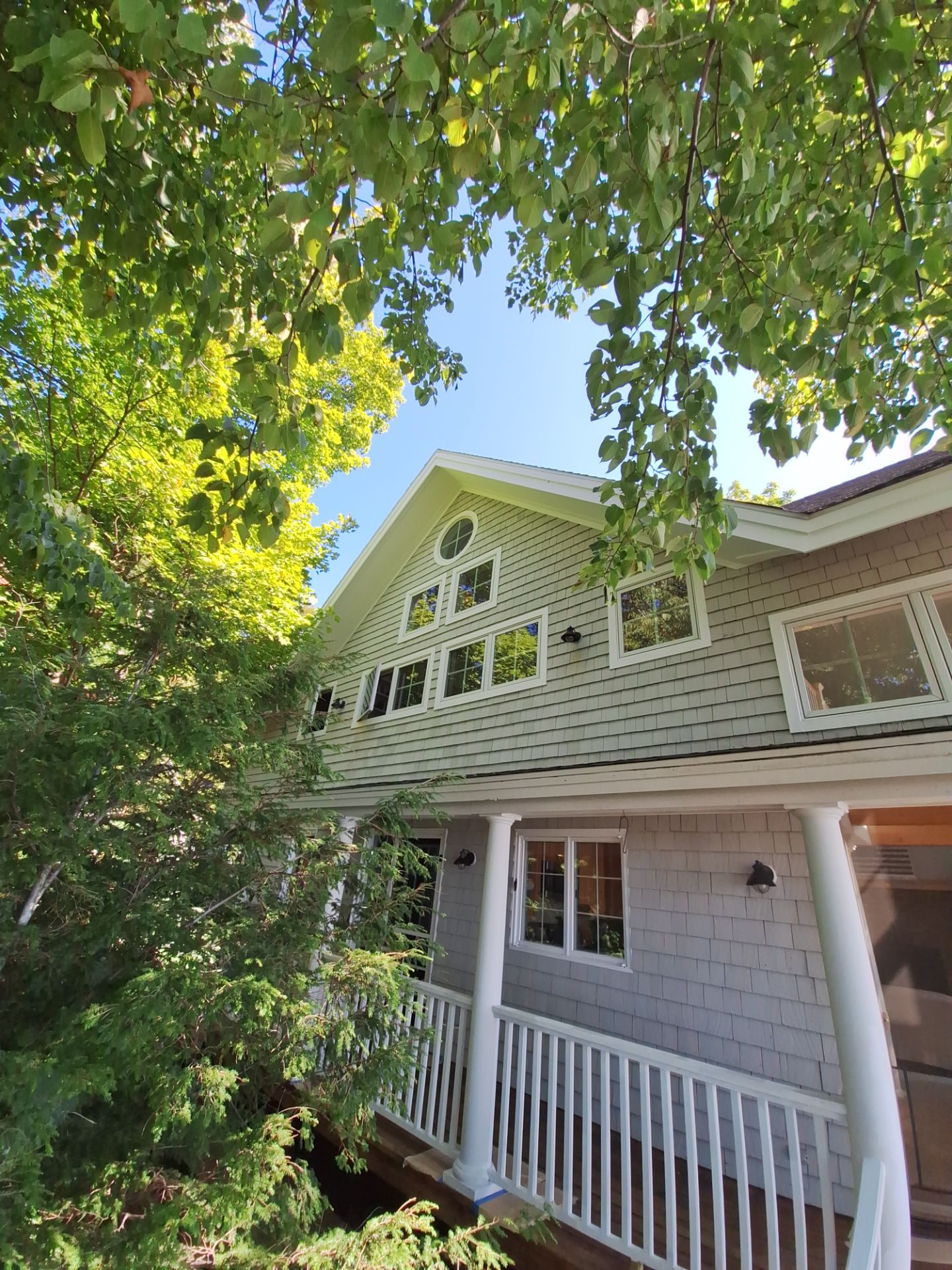 Lakefront Deck Pressure Washing, Exterior Wood Staining, and Painting in West Olive MI by Gordon Painting