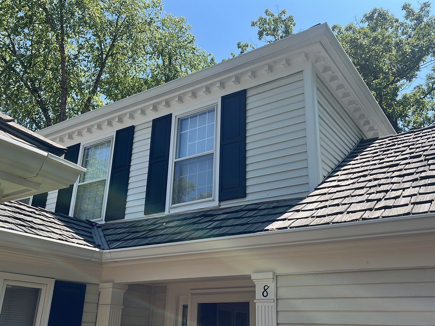 Housewashing  using Algaecide, soft wash soap by Northern Power Washing LLC.