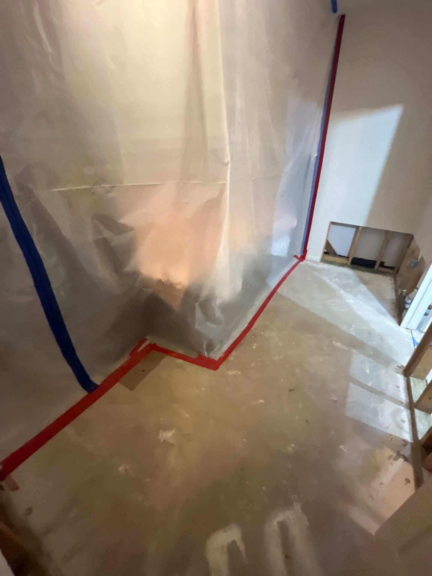 Bathroom Remodel using Water mitigation equipment by L&T General Contractors and Restoration INC