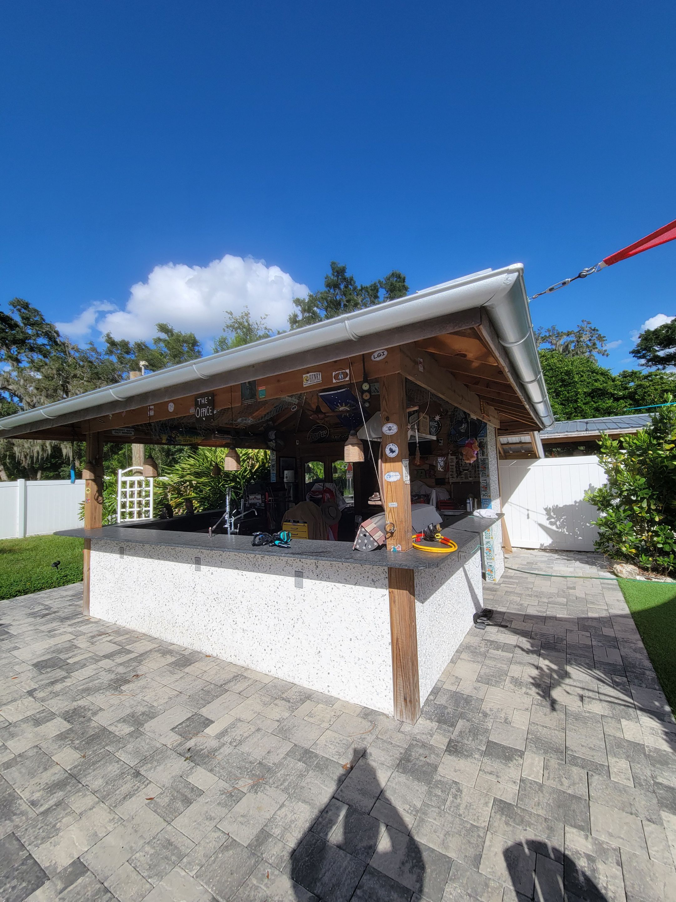 Galvalume Half Round Seamless Gutters and Downspouts in Valrico FL by Gutter Professors